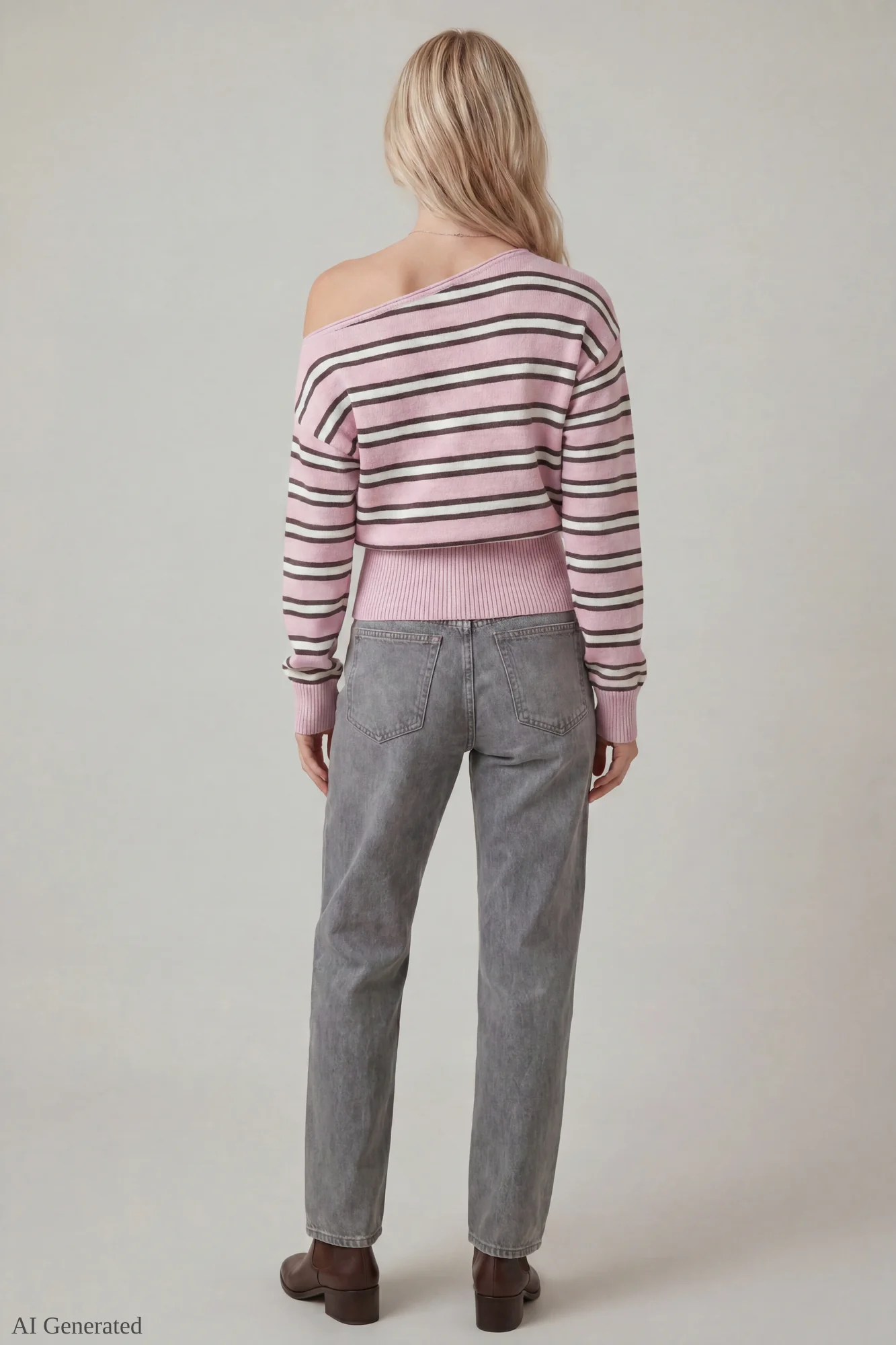 Ribbed Off-Shoulder Sweater - Image 21