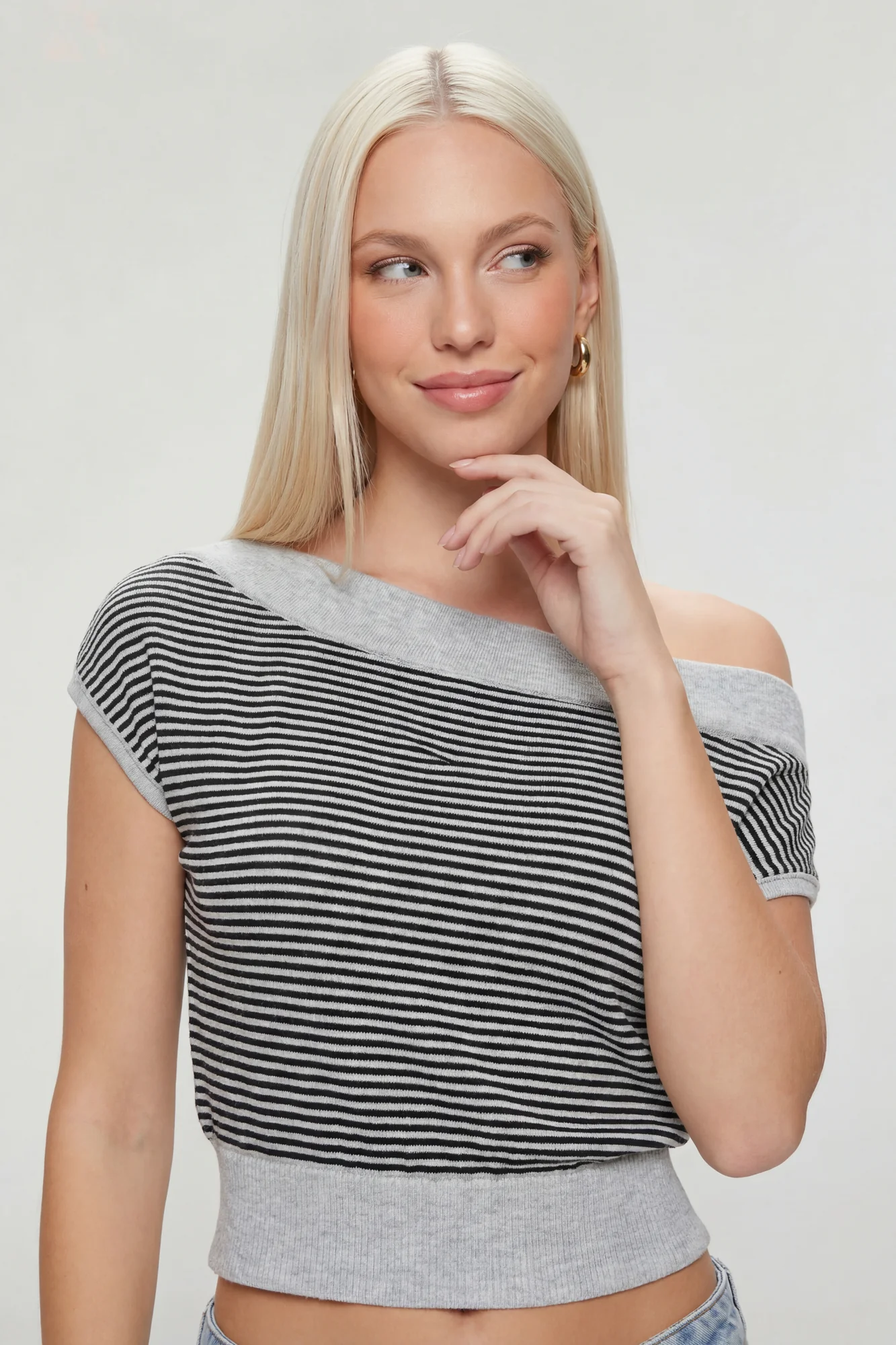 One Shoulder Knit Sweater - Image 10