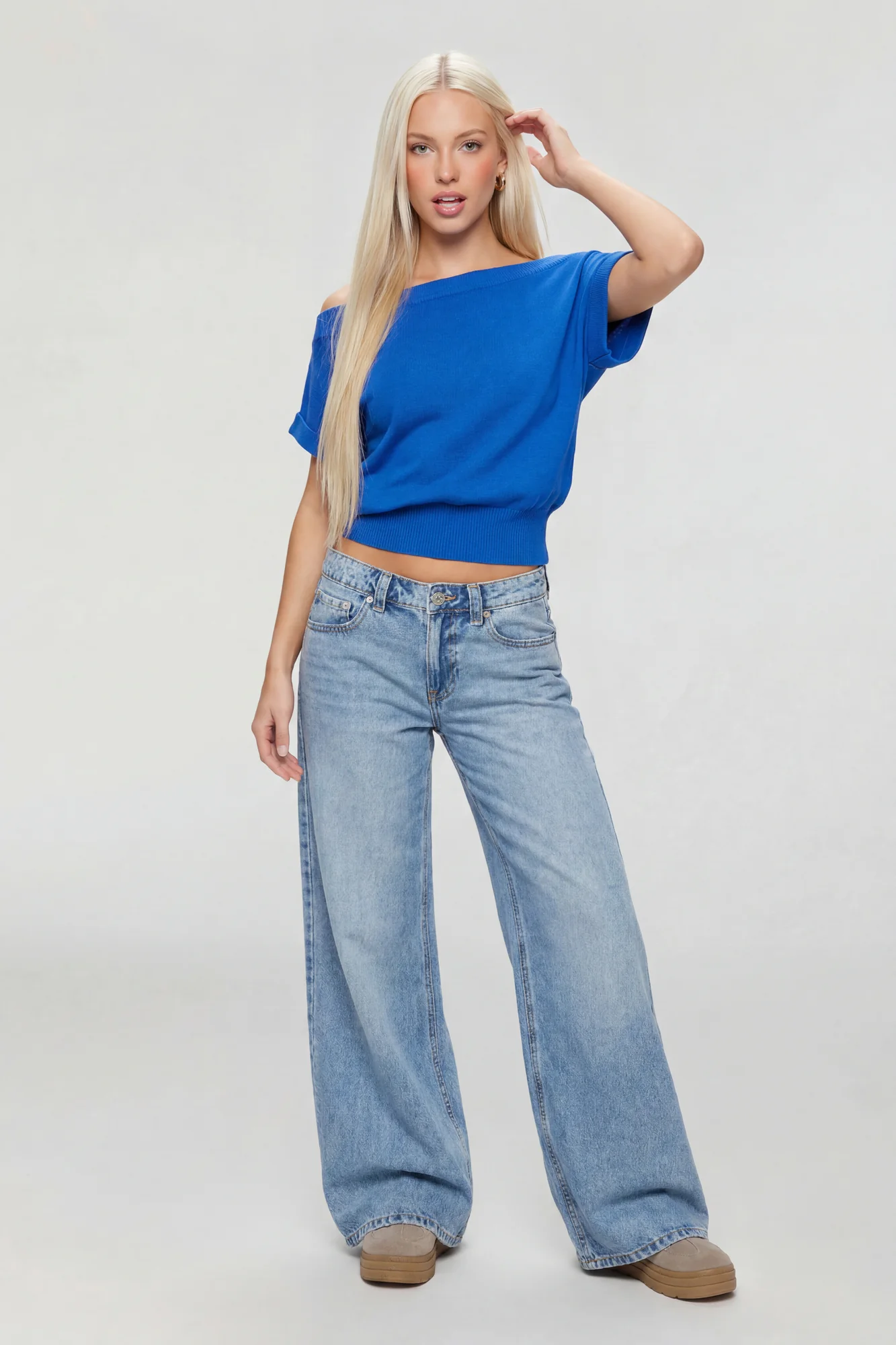 One Shoulder Knit Sweater - Image 21