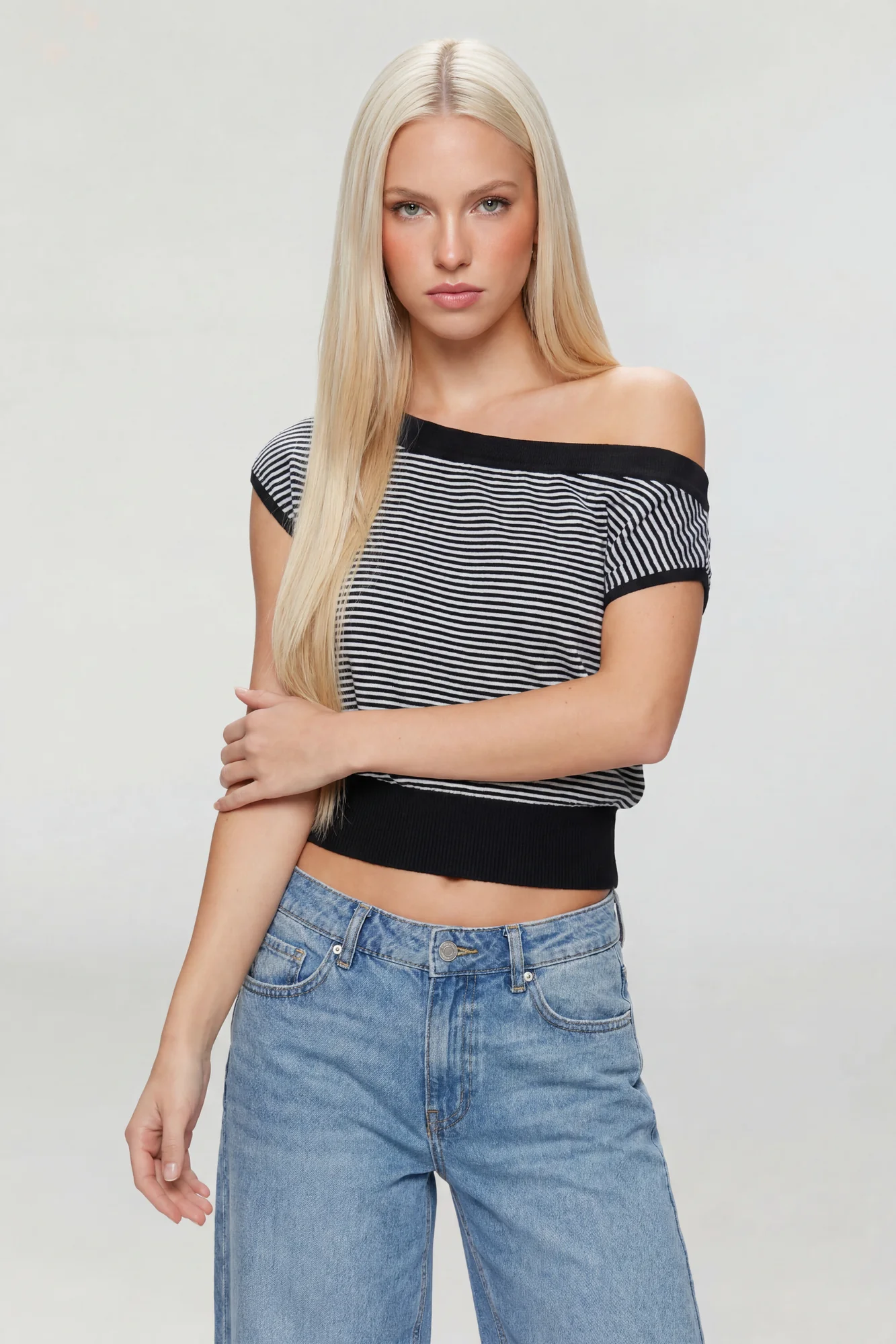 One Shoulder Knit Sweater - Image 7