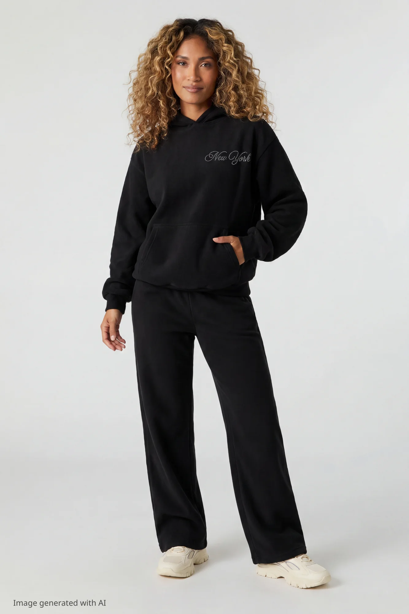 Fleece Rhinestone Hoodie - Image 10