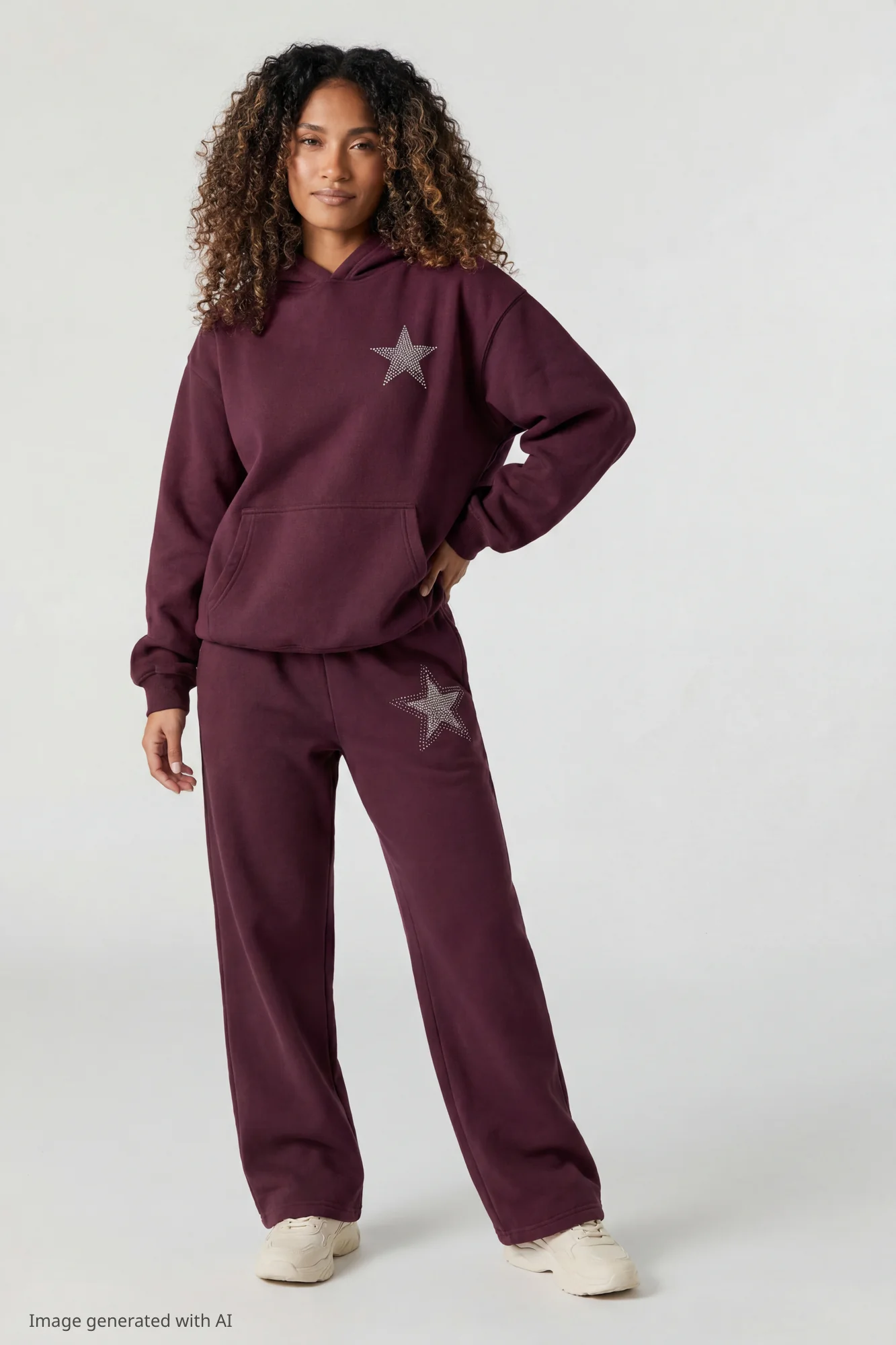 Fleece Rhinestone Hoodie - Image 6