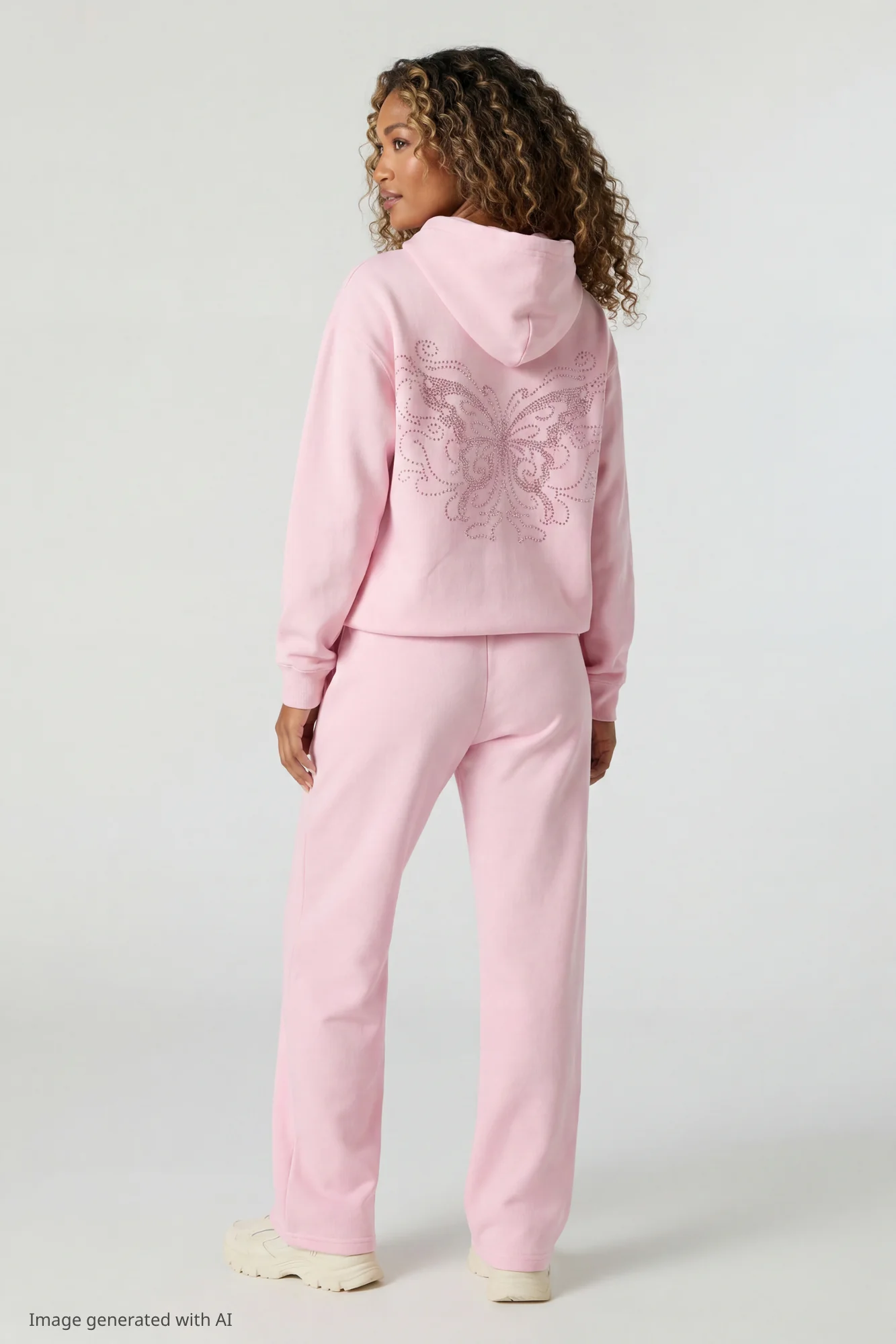 Fleece Rhinestone Hoodie - Image 8