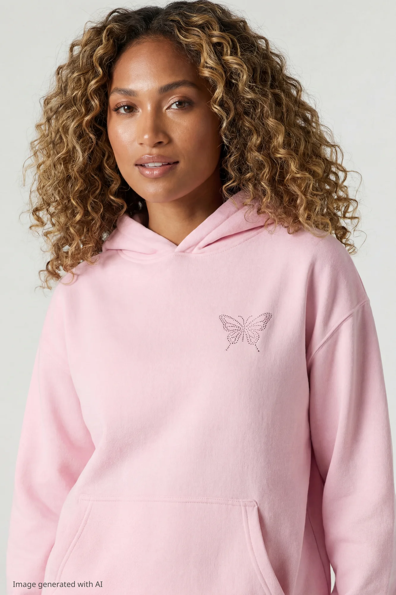 Fleece Rhinestone Hoodie - Image 9