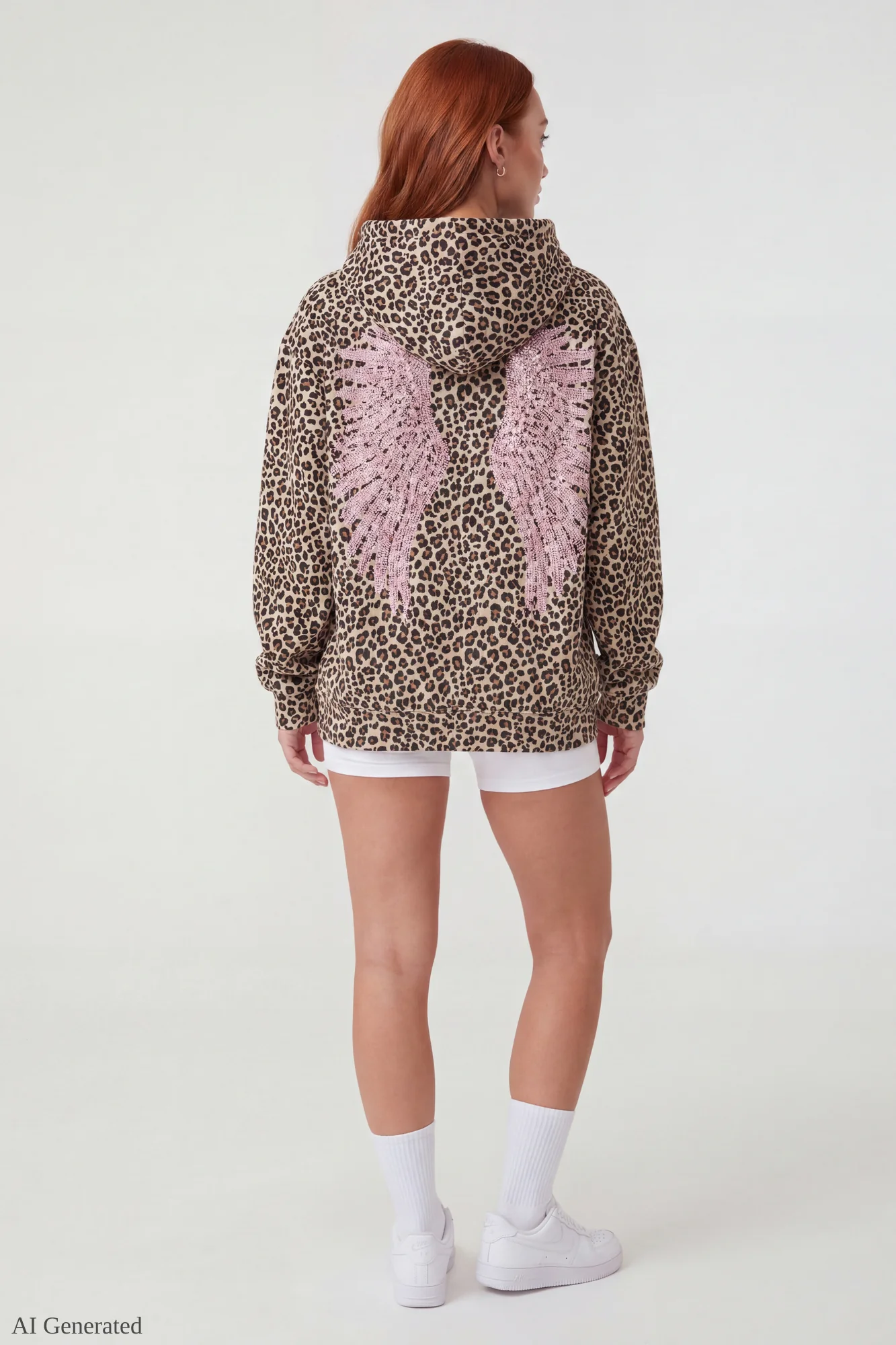 Oversized Fleece Angel Wing Hoodie - Image 11