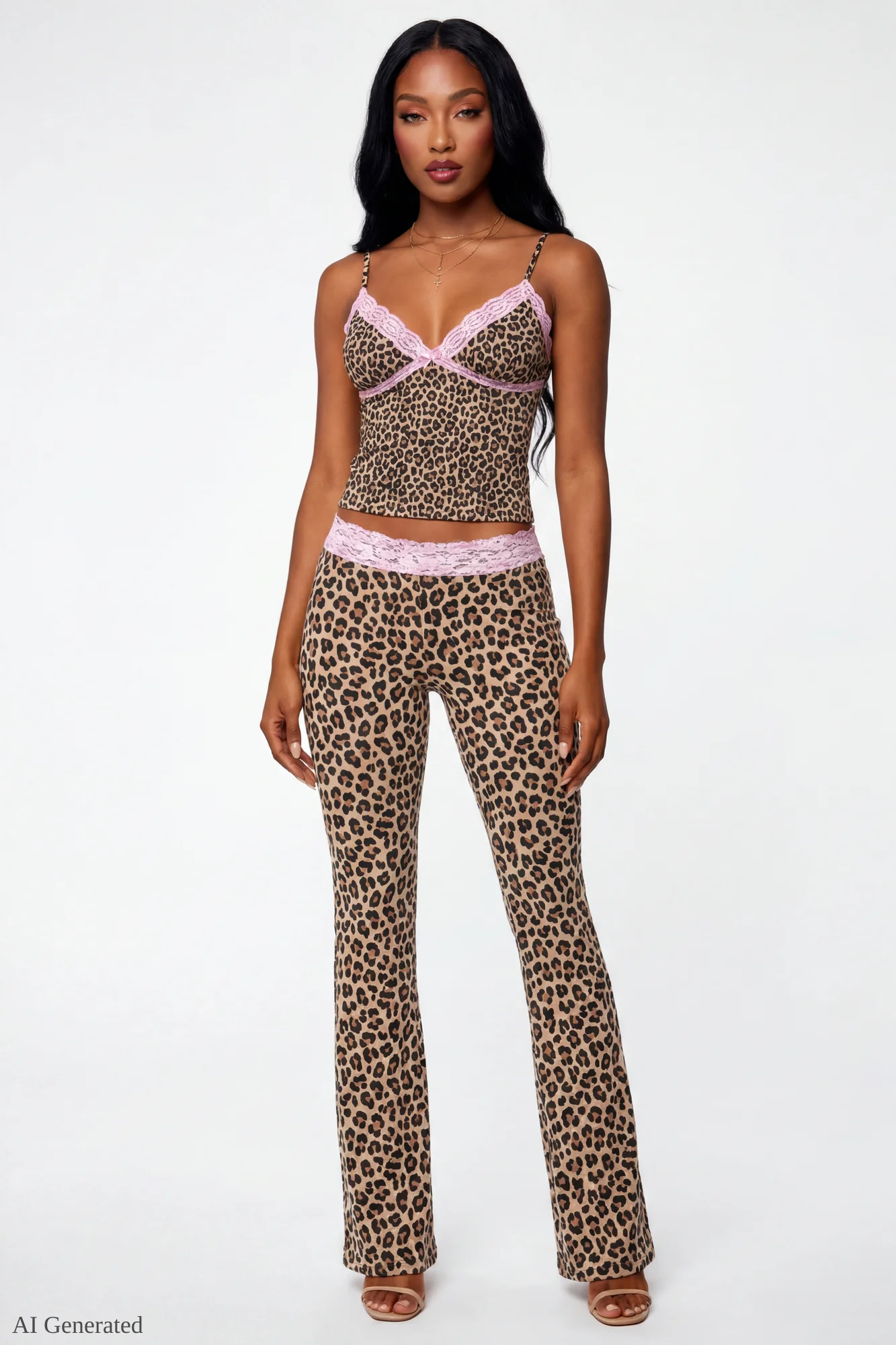 Soft Lace Trim Flare Pant - Image 10