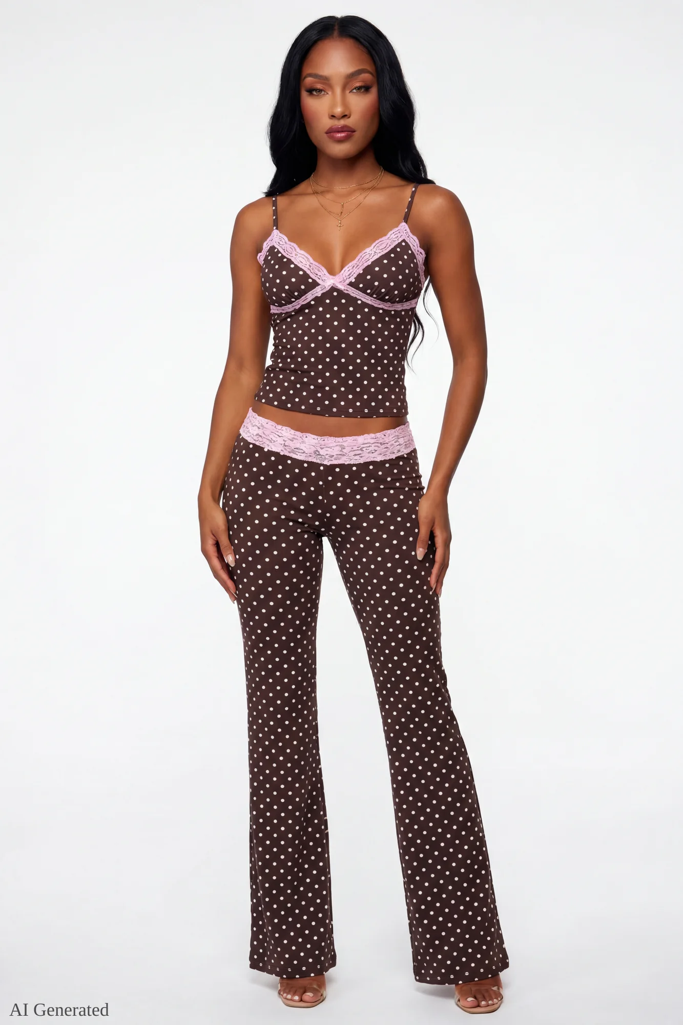 Soft Lace Trim Flare Pant - Image 6