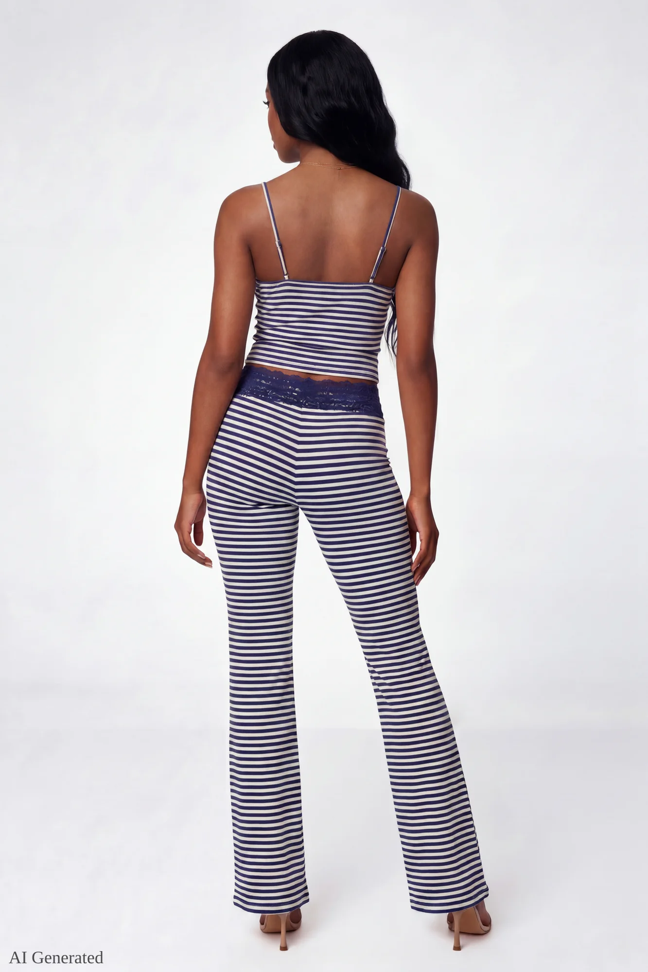 Soft Lace Trim Flare Pant - Image 9
