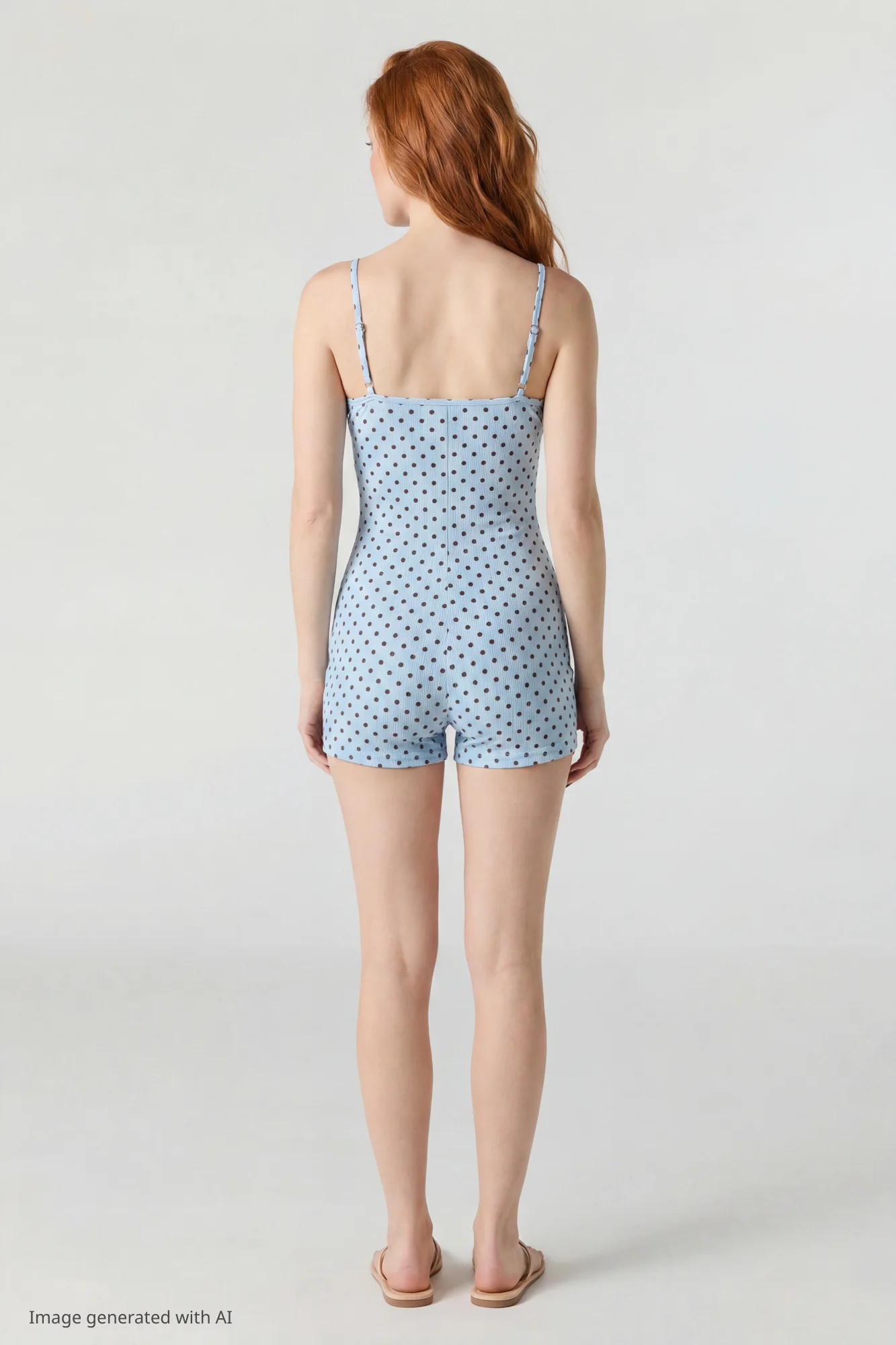 Soft Ribbed Lace Trim Romper - Image 9