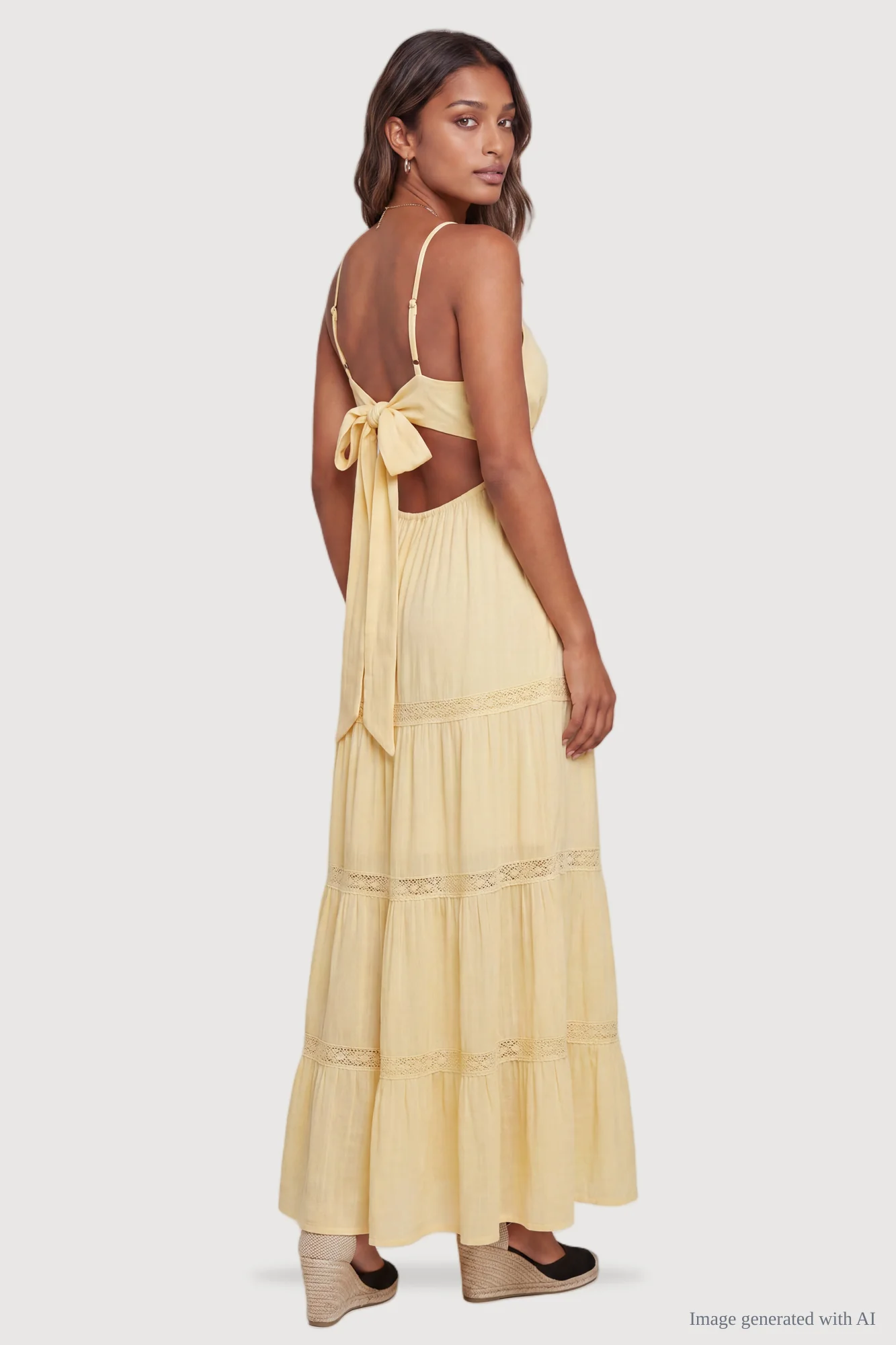 Tie-Back Tiered Maxi Dress - Image 12