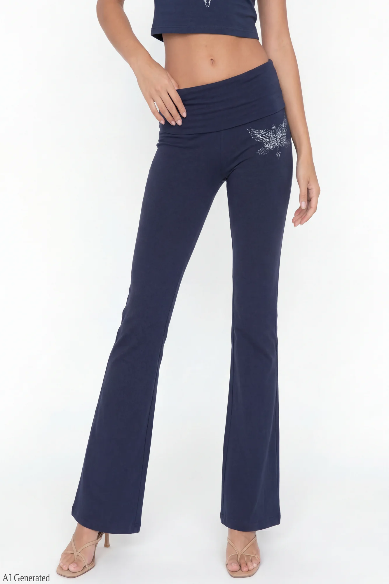 Graphic Baby Tee & Flare Legging Set - Image 4