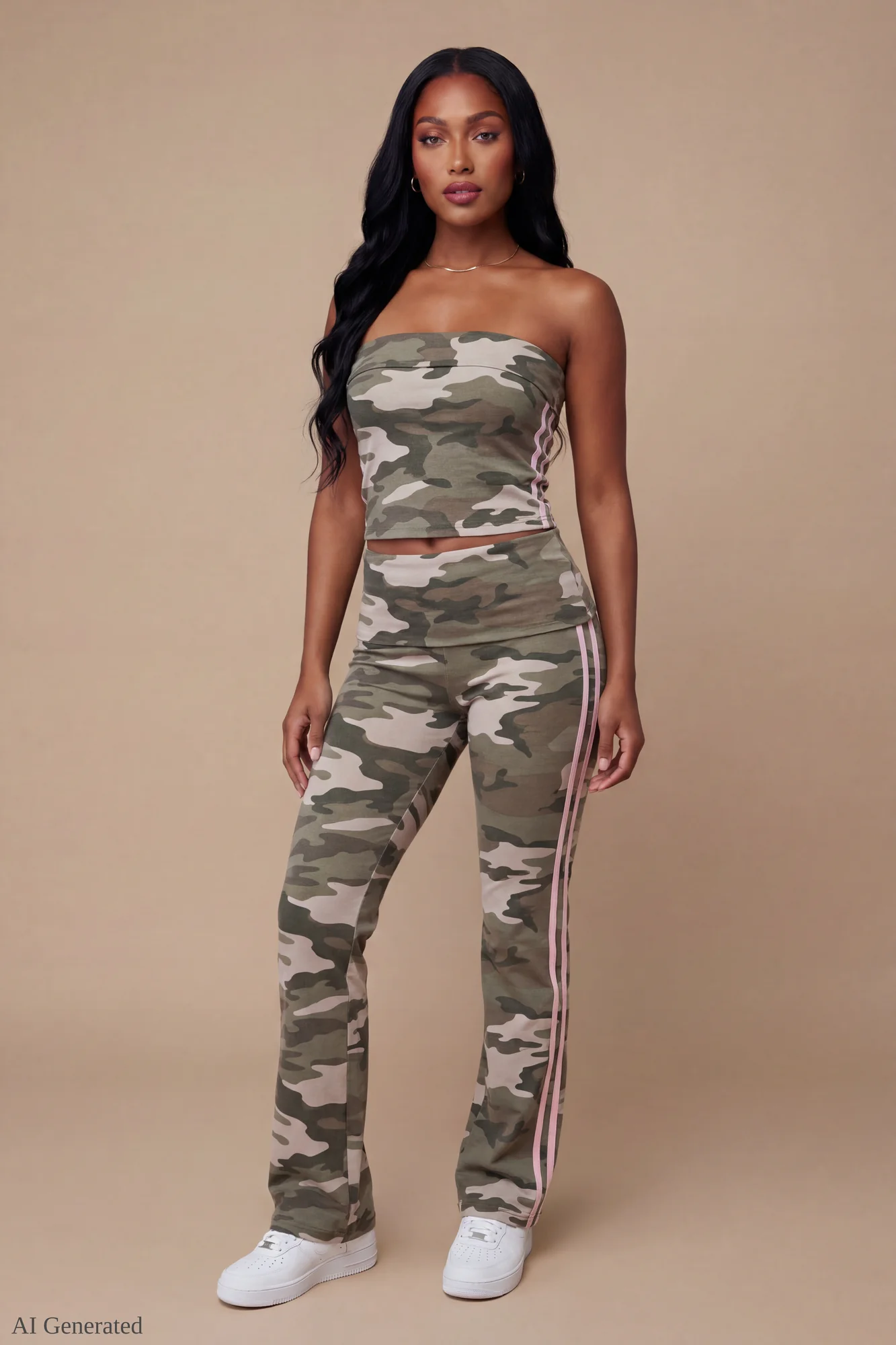 Foldover Tube Top & Flare Pant Set - Image 17