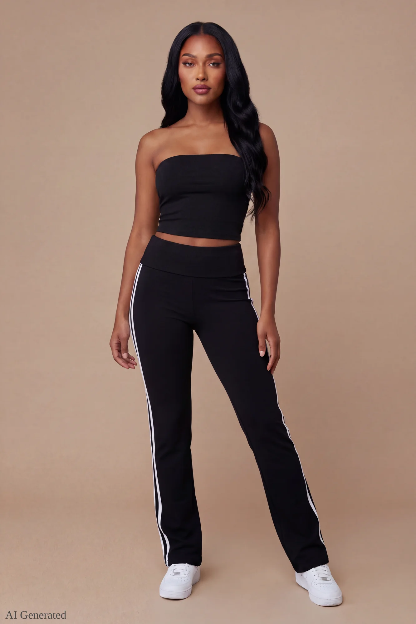 Foldover Tube Top & Flare Pant Set - Image 5