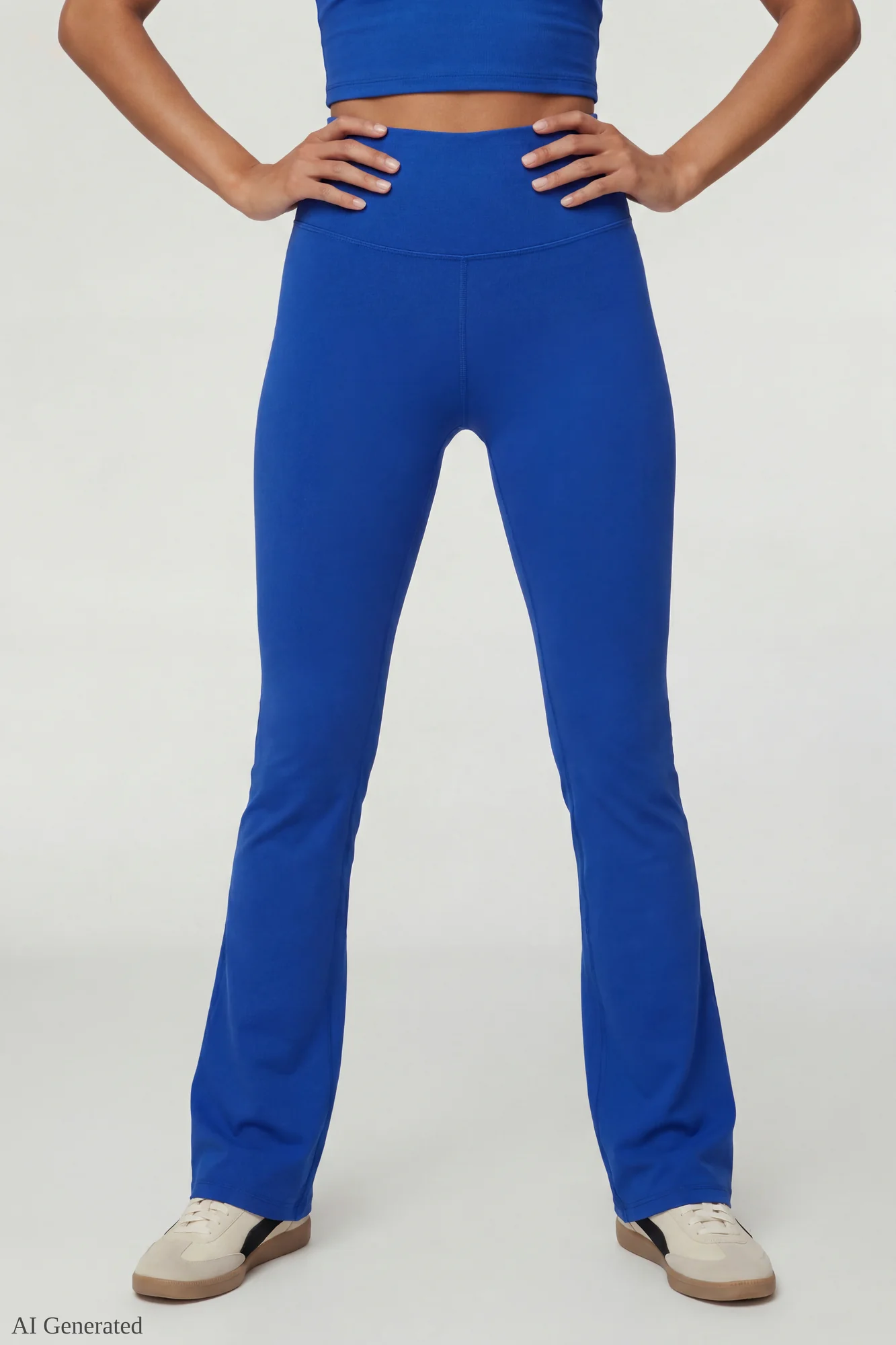 Square Neck T-Shirt & Flare Legging Set - Image 12