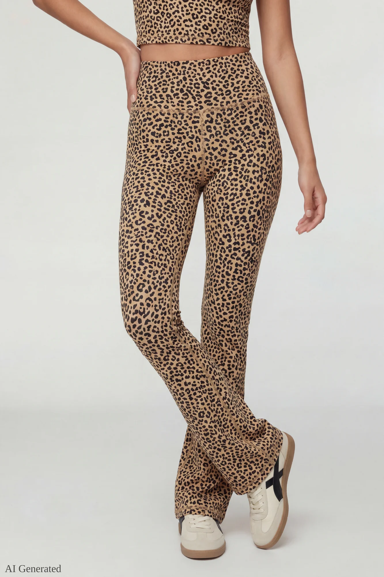 Square Neck T-Shirt & Flare Legging Set - Image 18
