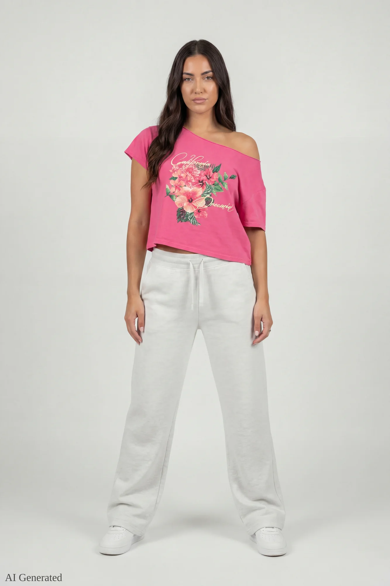 Off-Shoulder Summer Graphic T-Shirt - Image 17