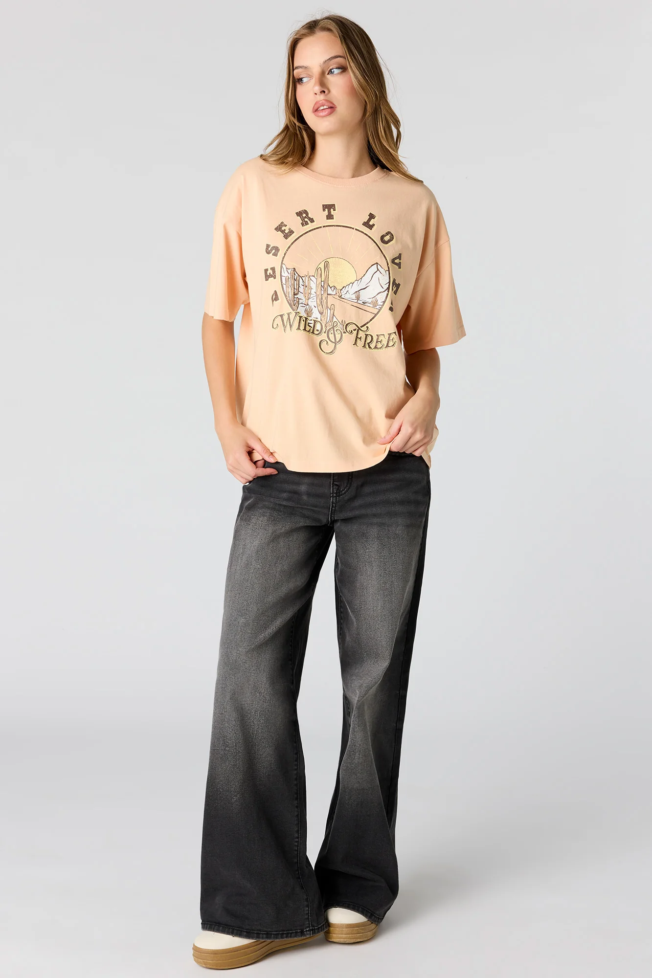 Graphic Washed Boyfriend T-Shirt - Image 12