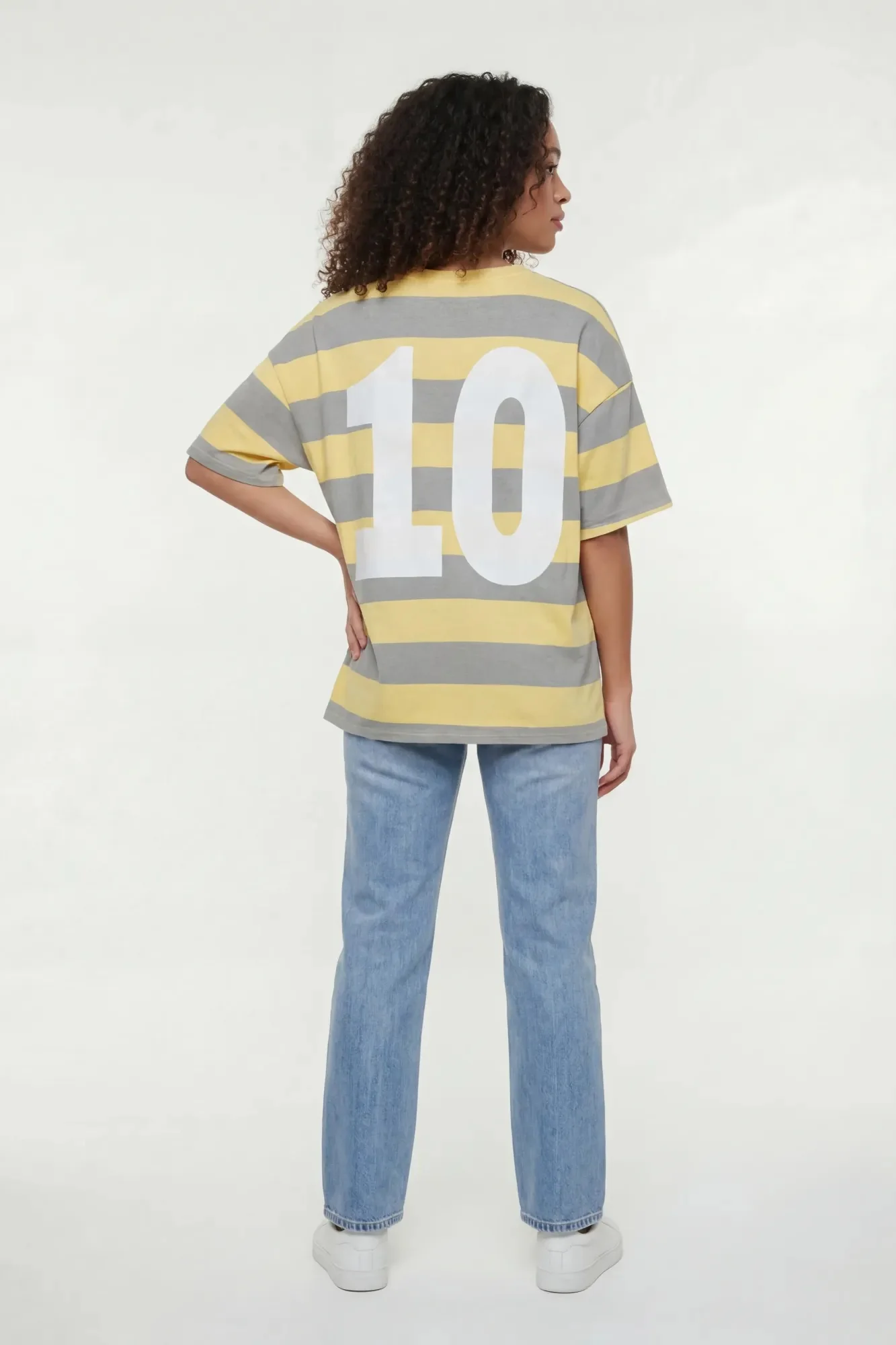 Luxe Heavy Cotton Striped Graphic T-Shirt - Image 4