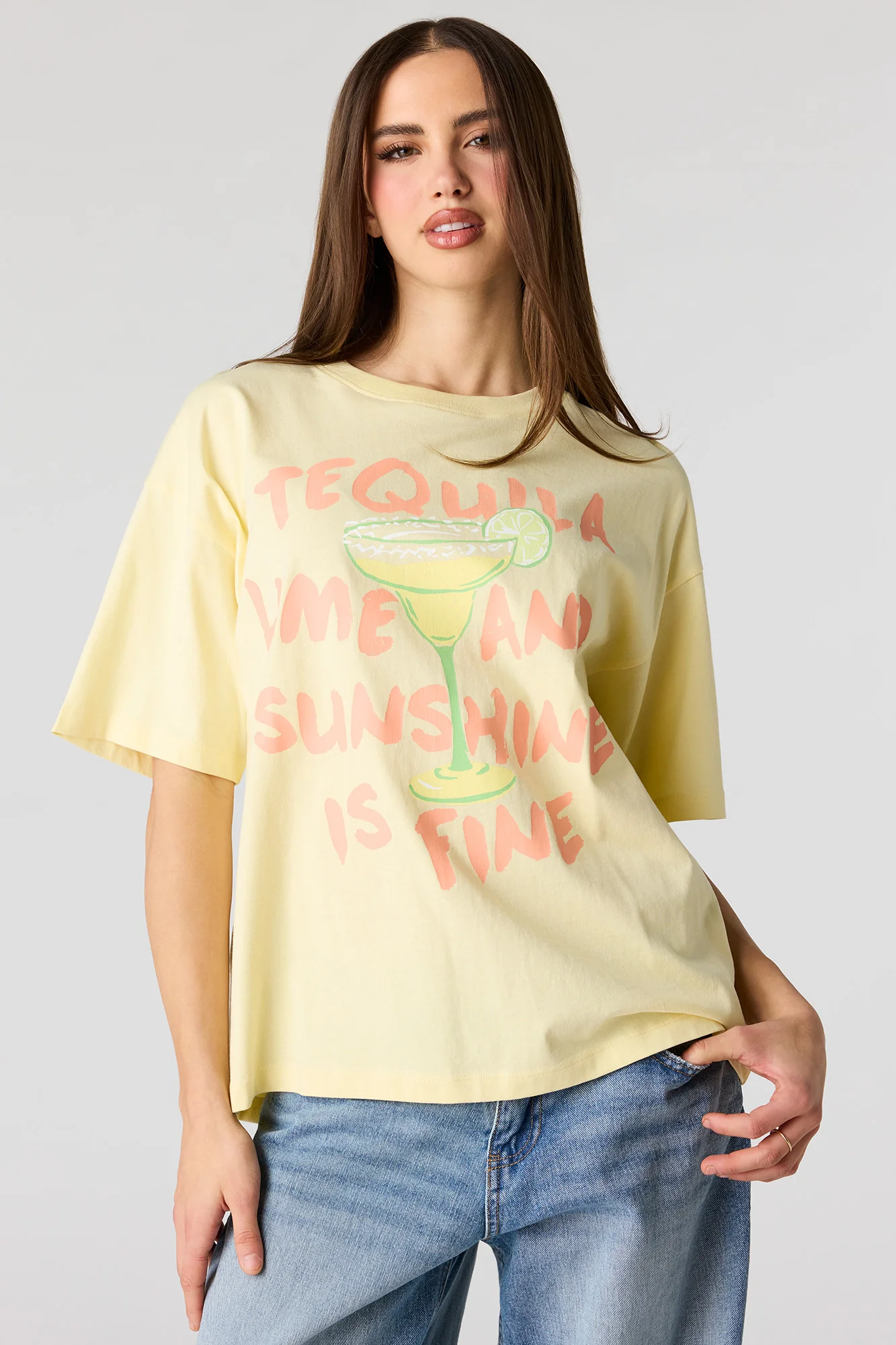 Cocktail Graphic Boyfriend T-Shirt - Image 10