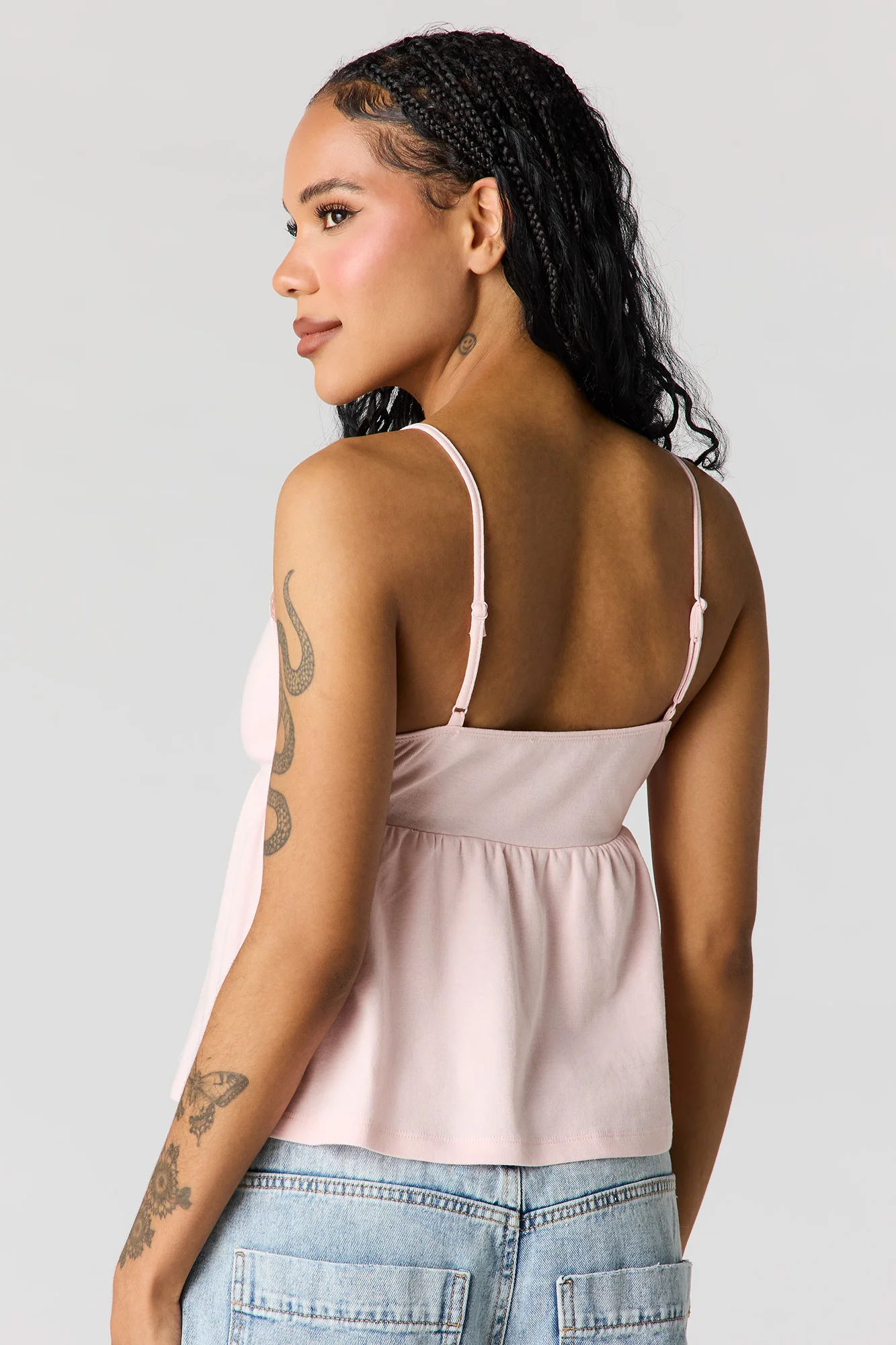 Surplice Lace Trim Babydoll Tank - Image 21