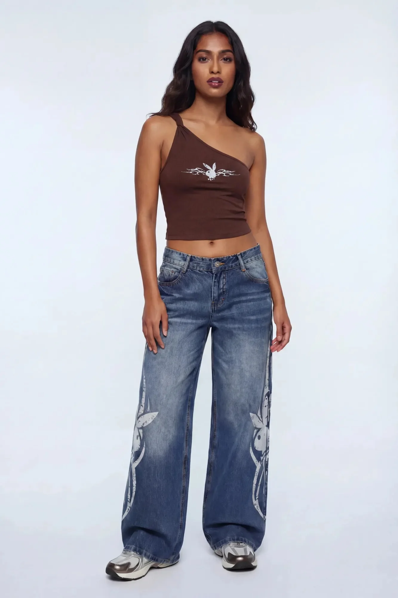 Playboy Contour One Shoulder Top - Image 5