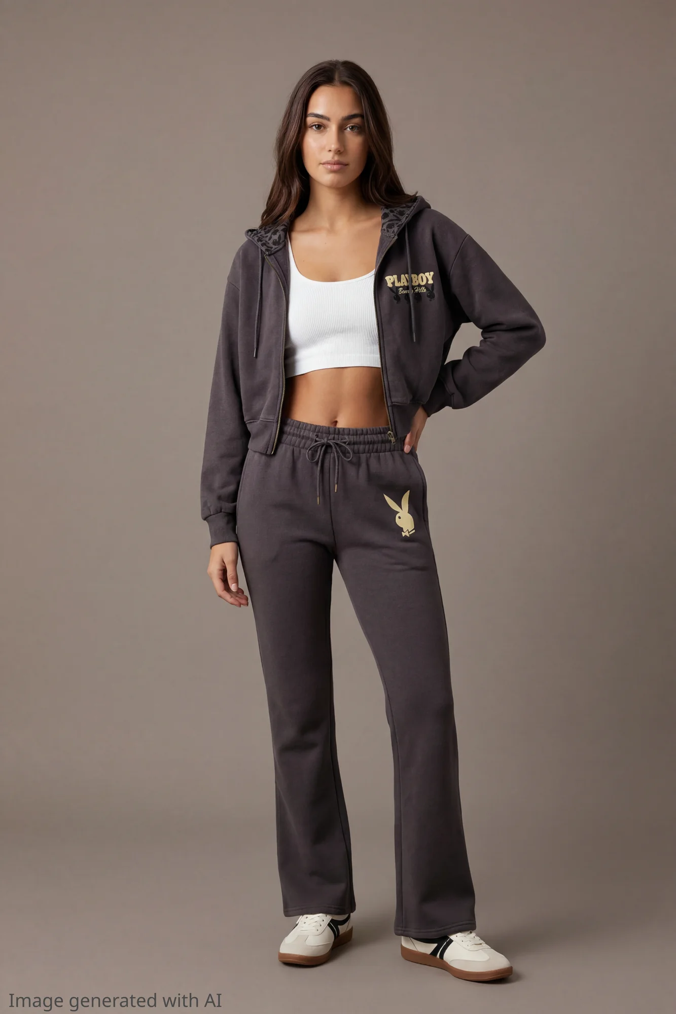 Playboy Fleece Graphic Flare Pant - Image 8