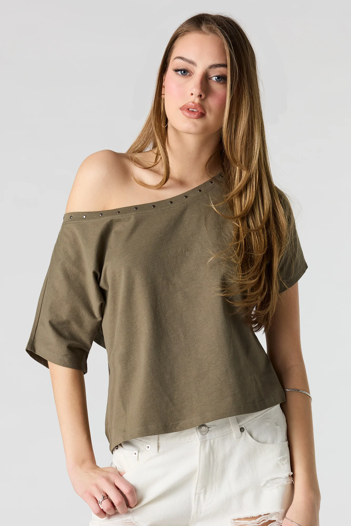 Studded Off-Shoulder Top - Image 4