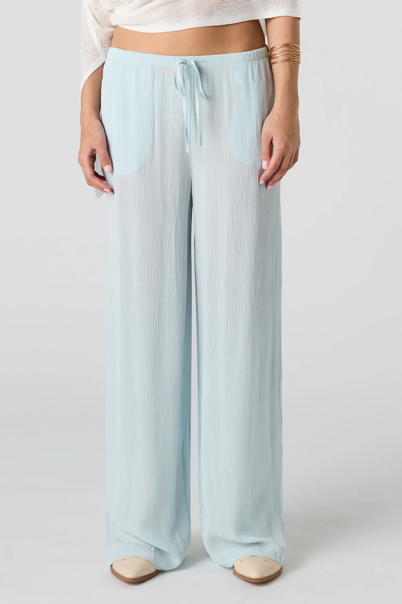 Flowy Wide Leg Drawstring Pant - Image 17