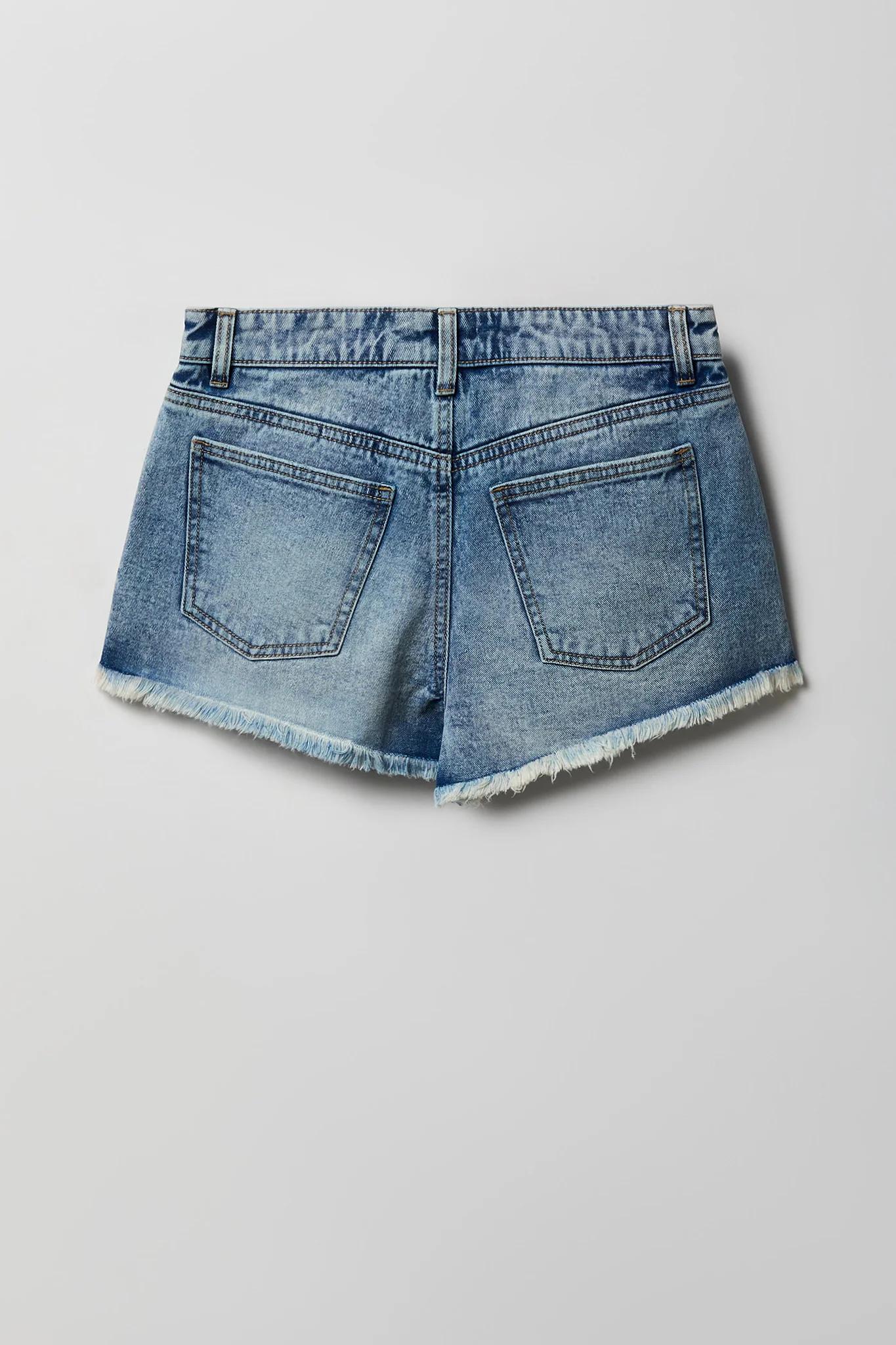 Star Stitched Vintage Medium Denim Short - Image 5