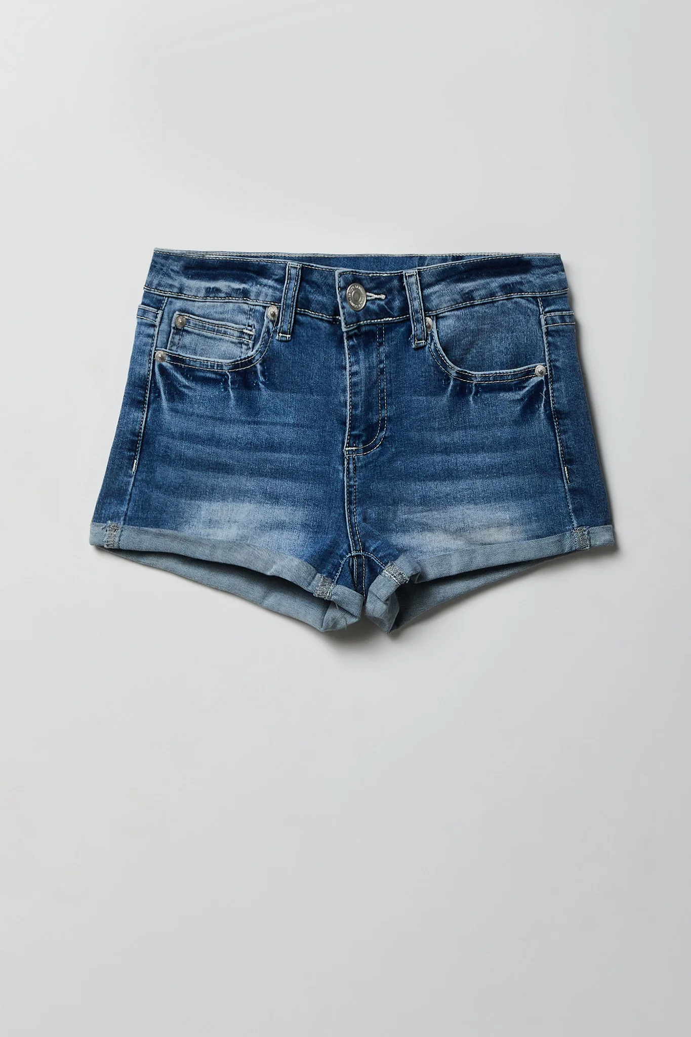 Miami High Rise Ripped Embroidered Denim Short - Image 10