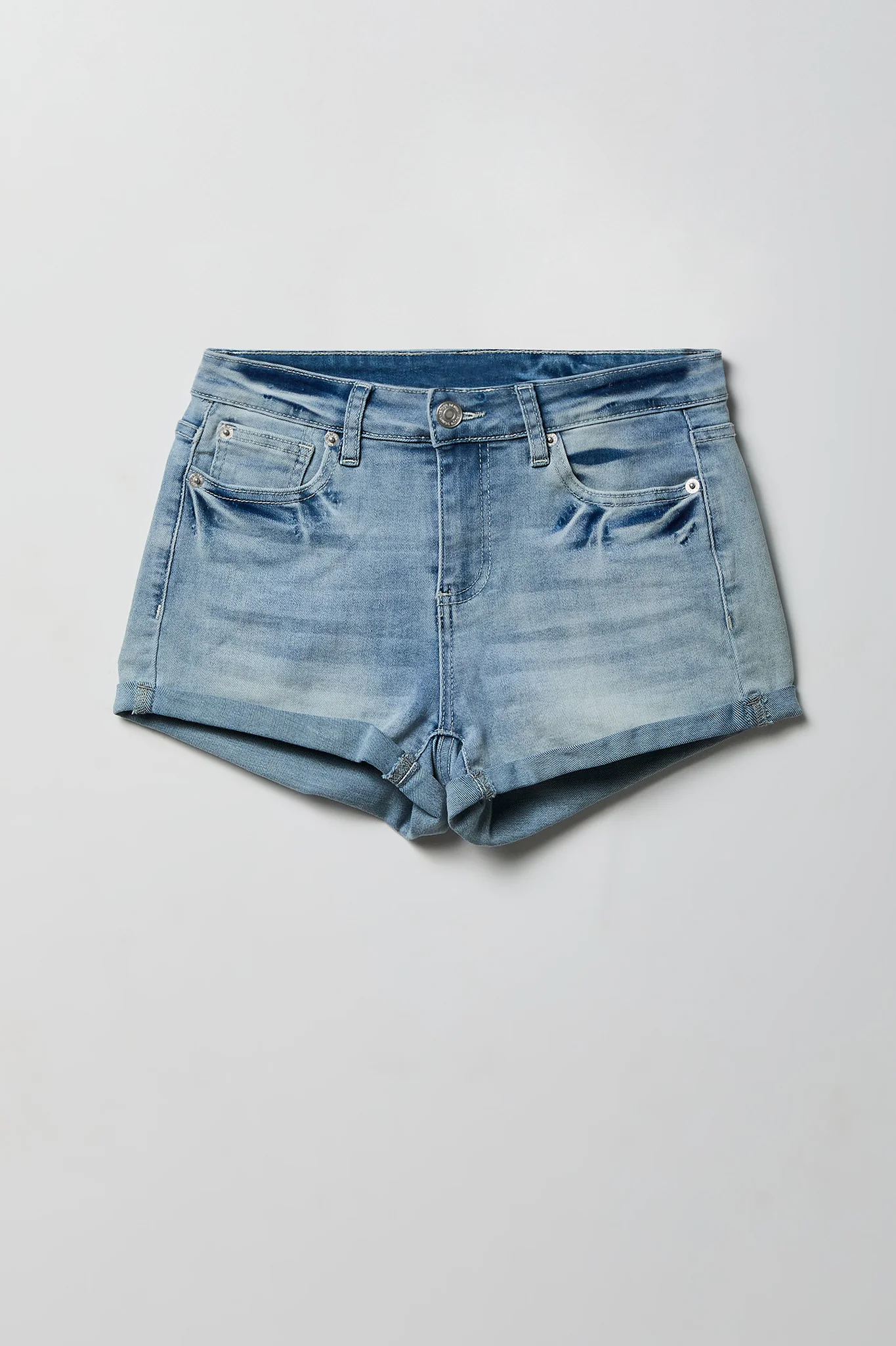Miami High Rise Ripped Embroidered Denim Short - Image 5