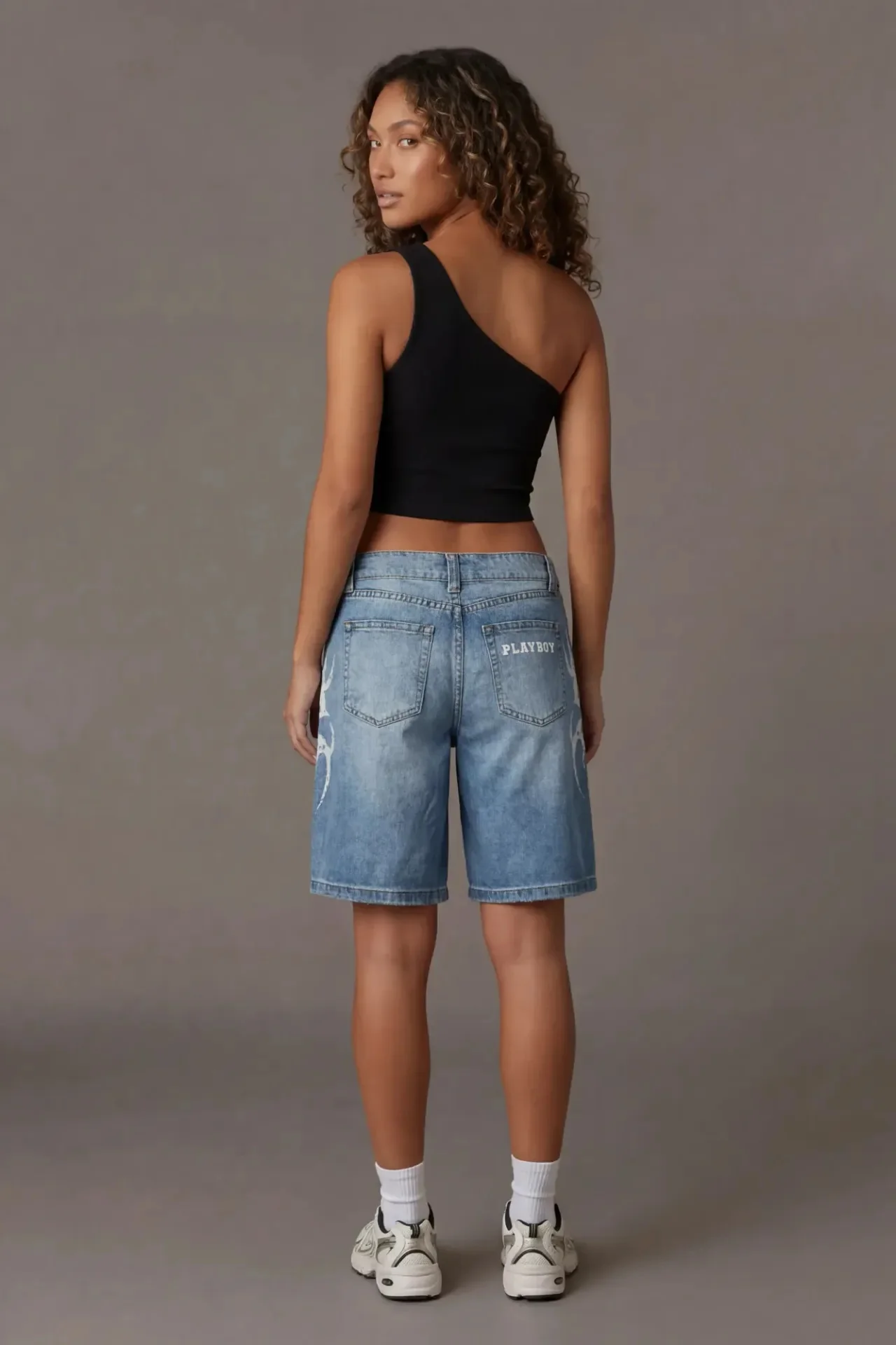 Playboy Print Low Rise Jort - Image 8