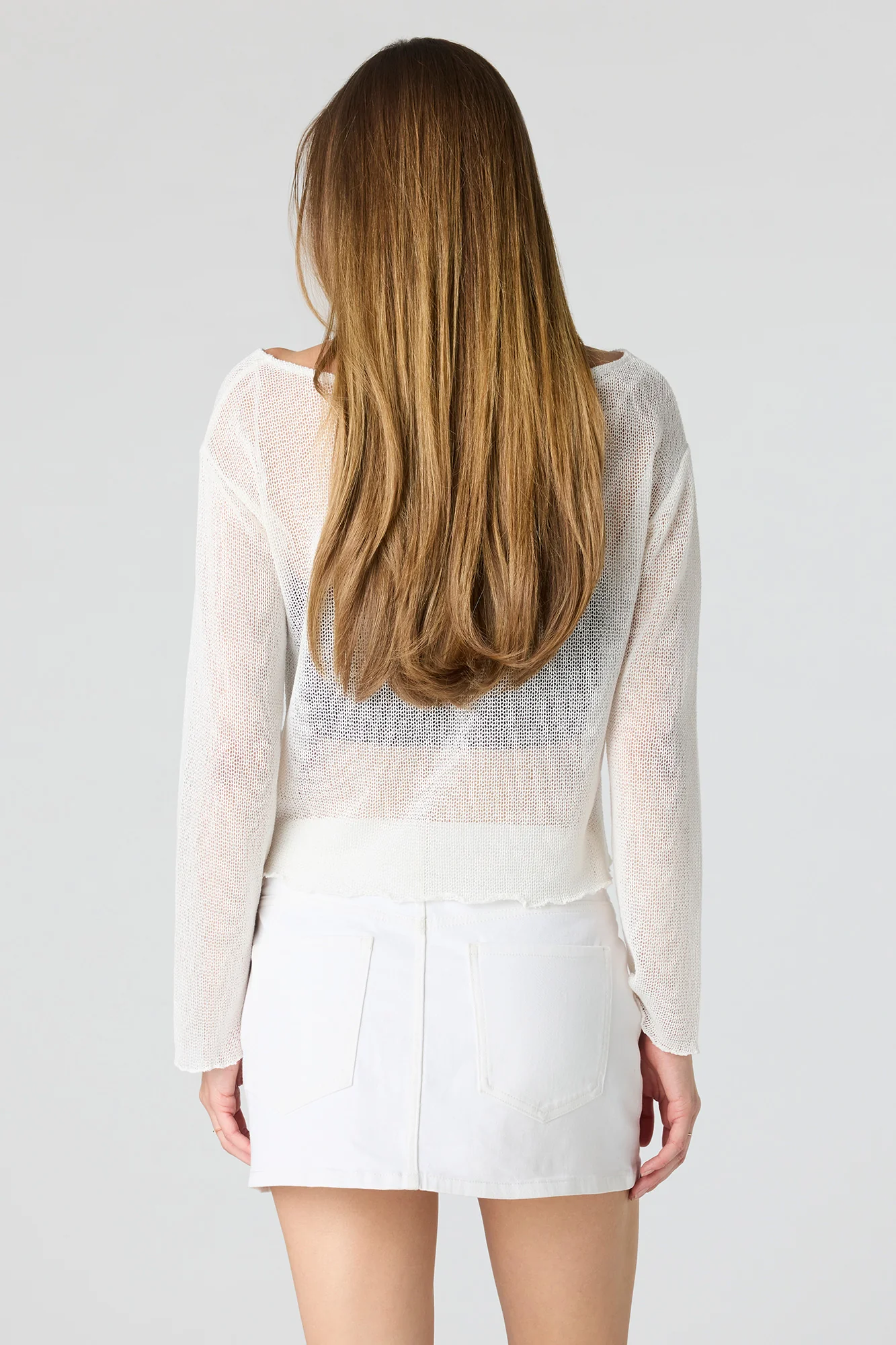 Denim Low Rise Micro Mini Skort - Image 6