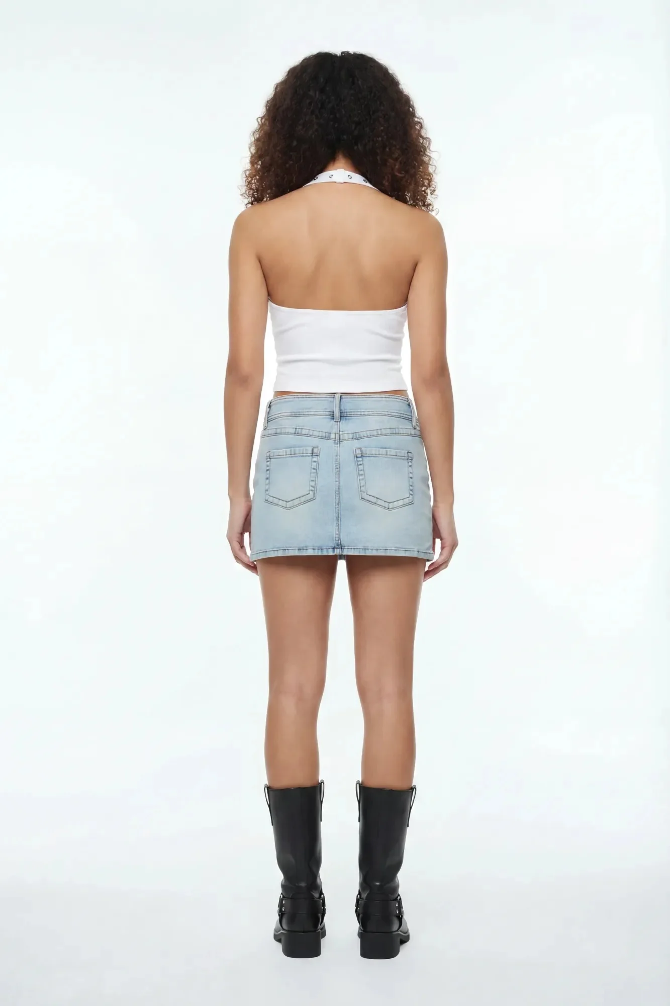 Micro Denim Skort - Image 2