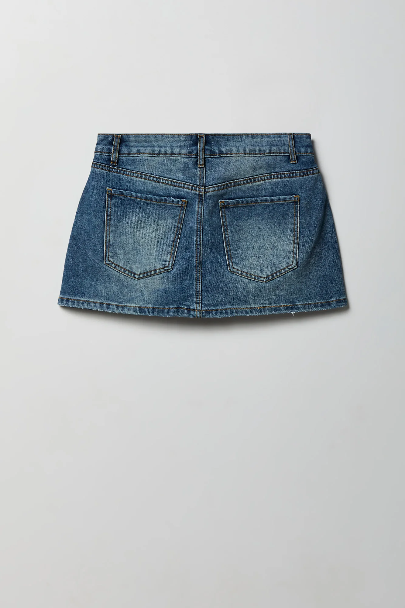 Denim Mini Skort - Image 15
