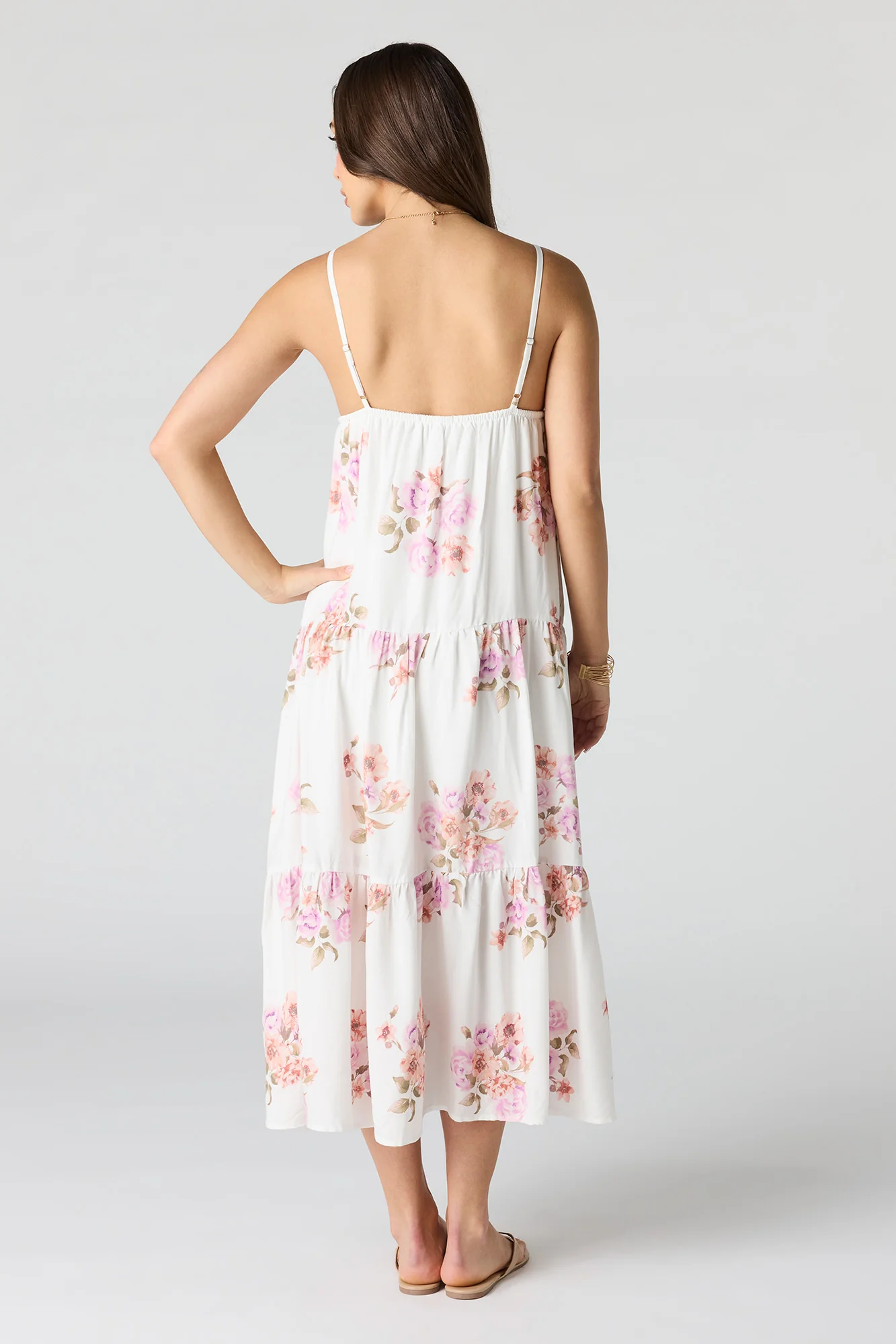 Floral Babydoll Maxi Dress - Image 3