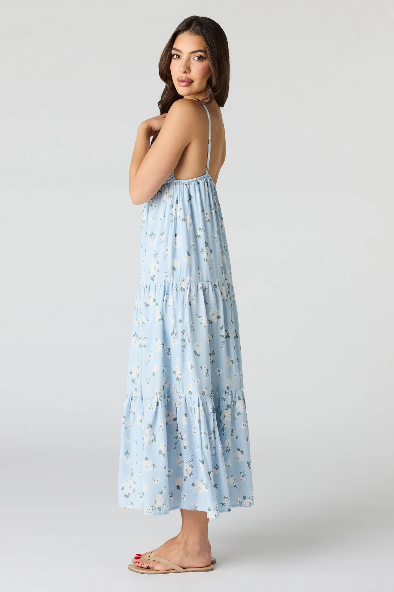 Floral Babydoll Maxi Dress - Image 5