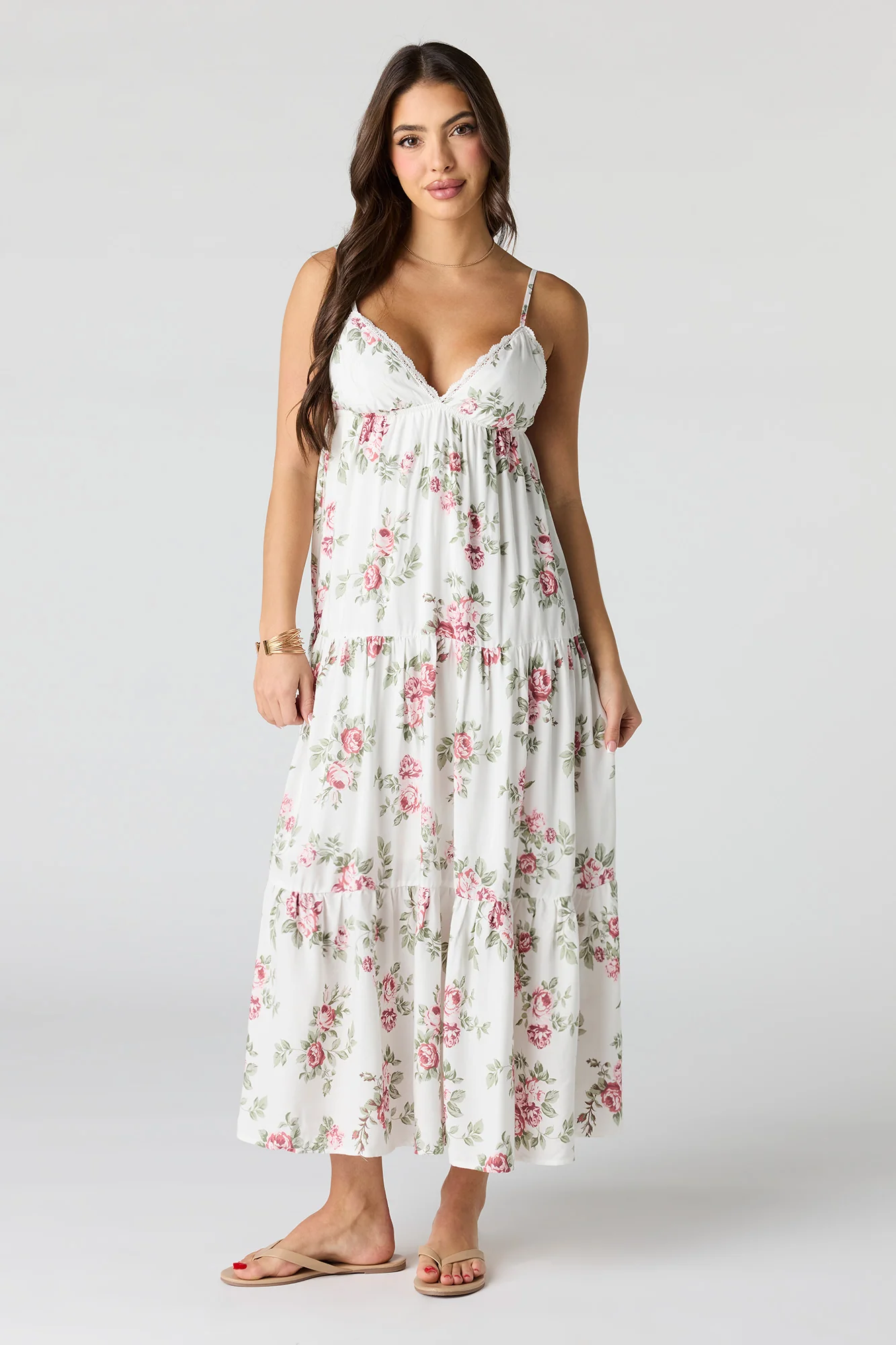 Floral Babydoll Maxi Dress - Image 7
