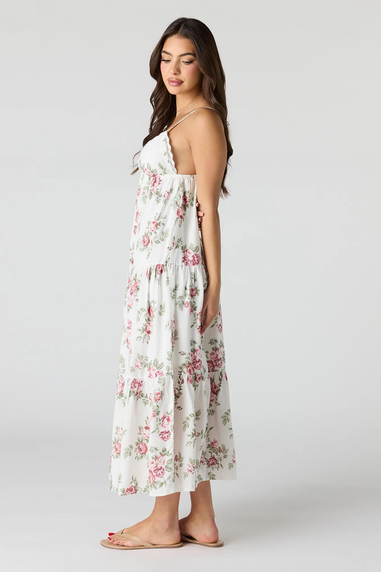 Floral Babydoll Maxi Dress - Image 8