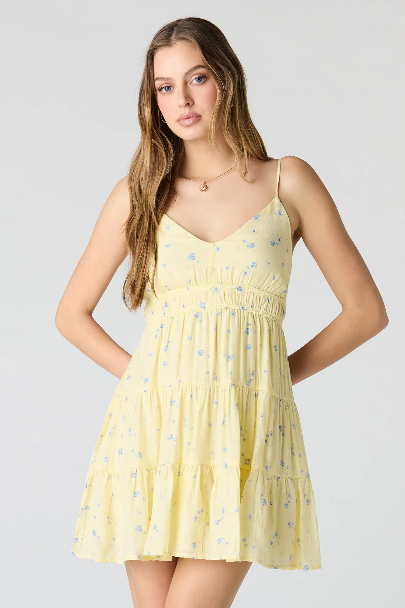 Babydoll Tiered Mini Dress - Image 10