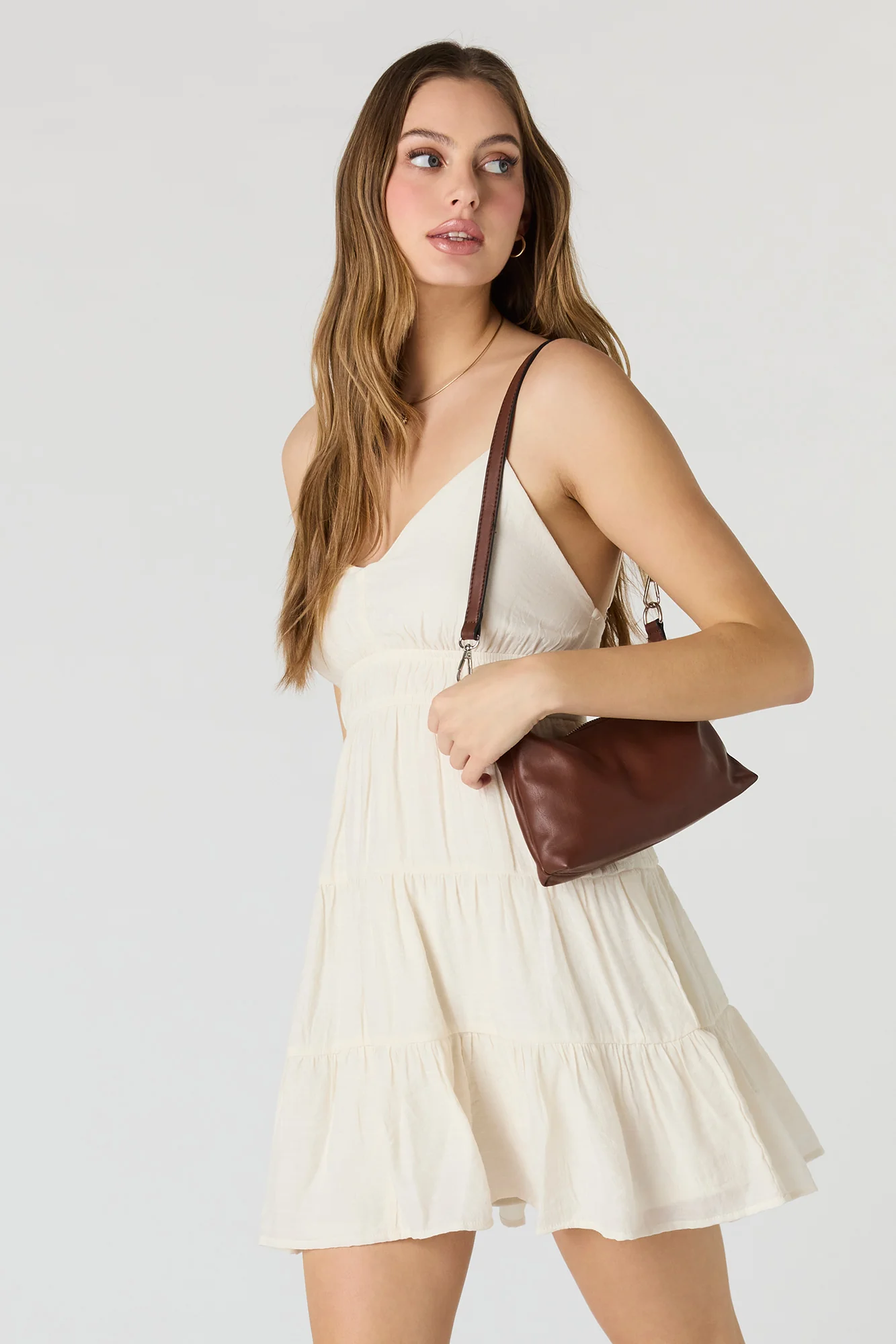 Babydoll Tiered Mini Dress - Image 4