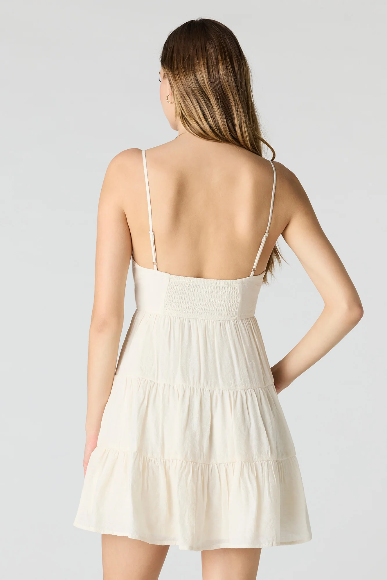 Babydoll Tiered Mini Dress - Image 5