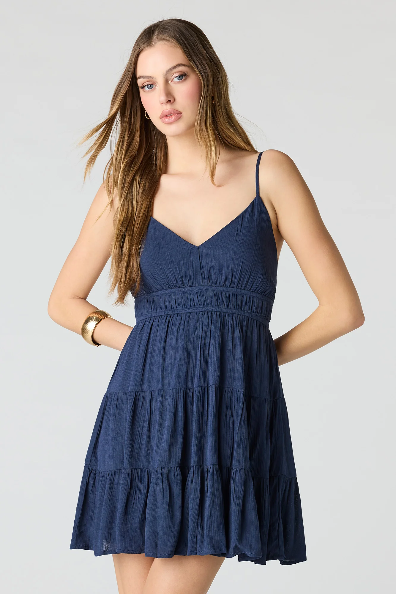 Babydoll Tiered Mini Dress - Image 7