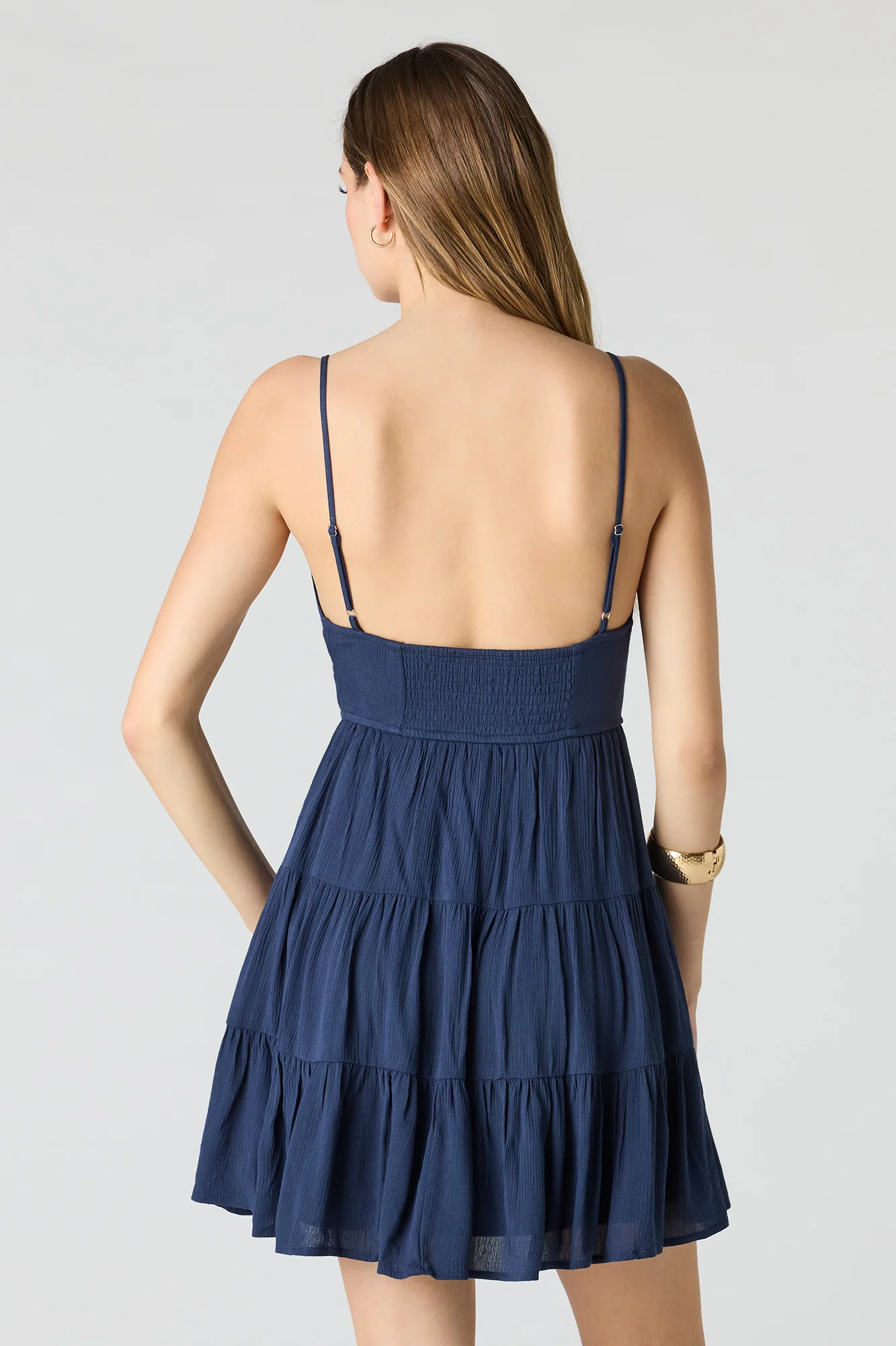 Babydoll Tiered Mini Dress - Image 8