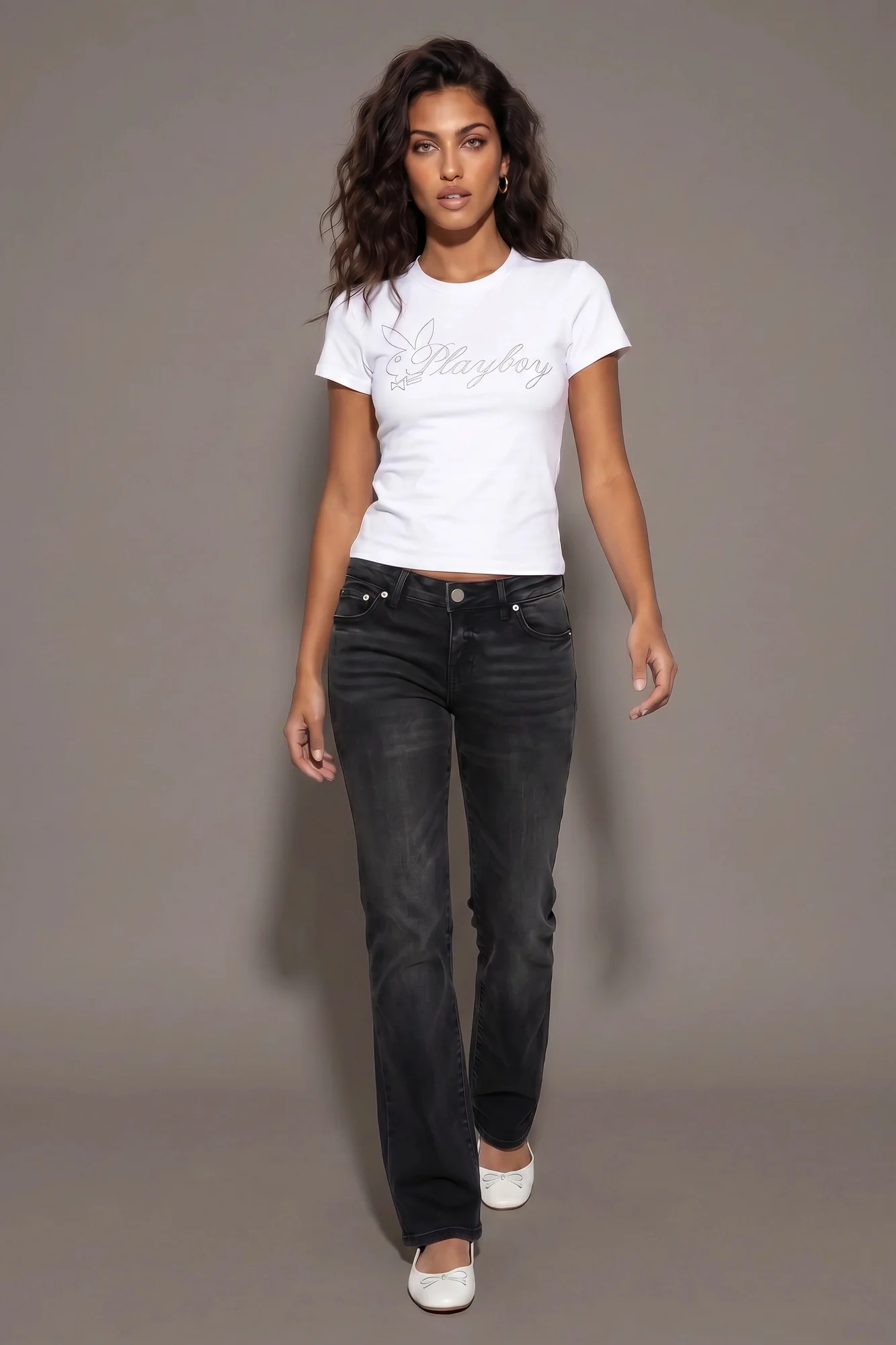 Soft Contour Playboy Rhinestone T-Shirt - Image 8