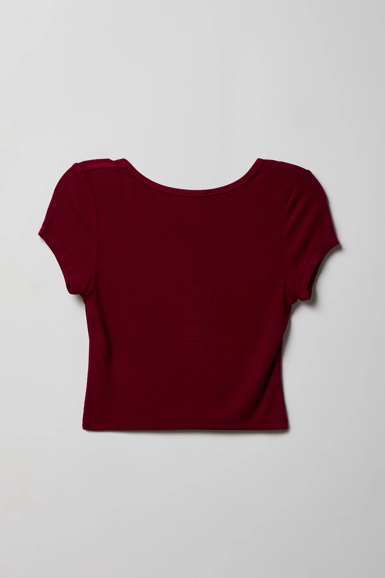 Ribbed Scoop Neck Button-Up Top - Image 30