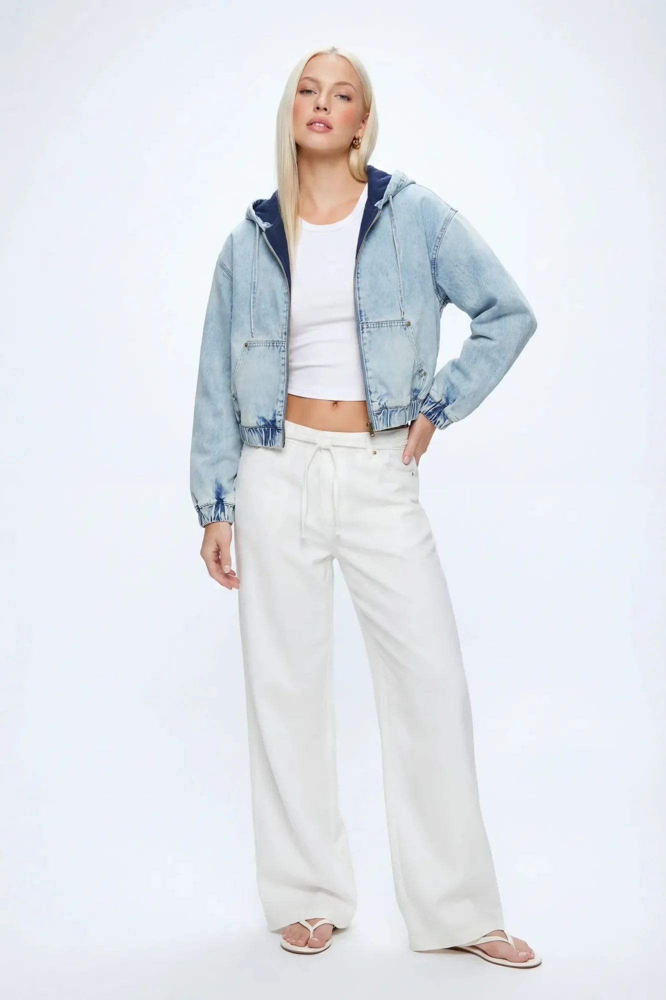 Denim Hooded Jacket - Image 6