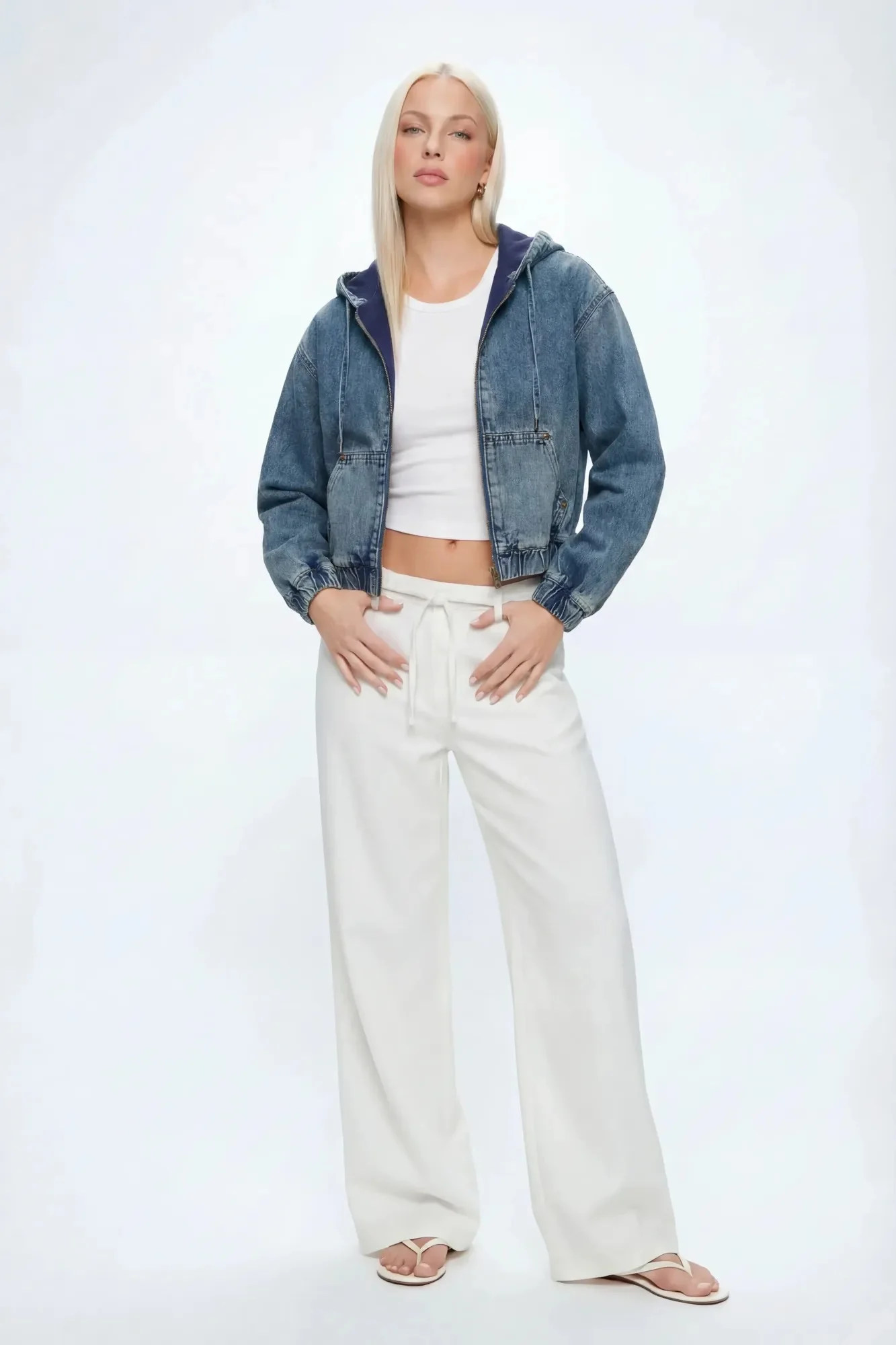 Denim Hooded Jacket - Image 9