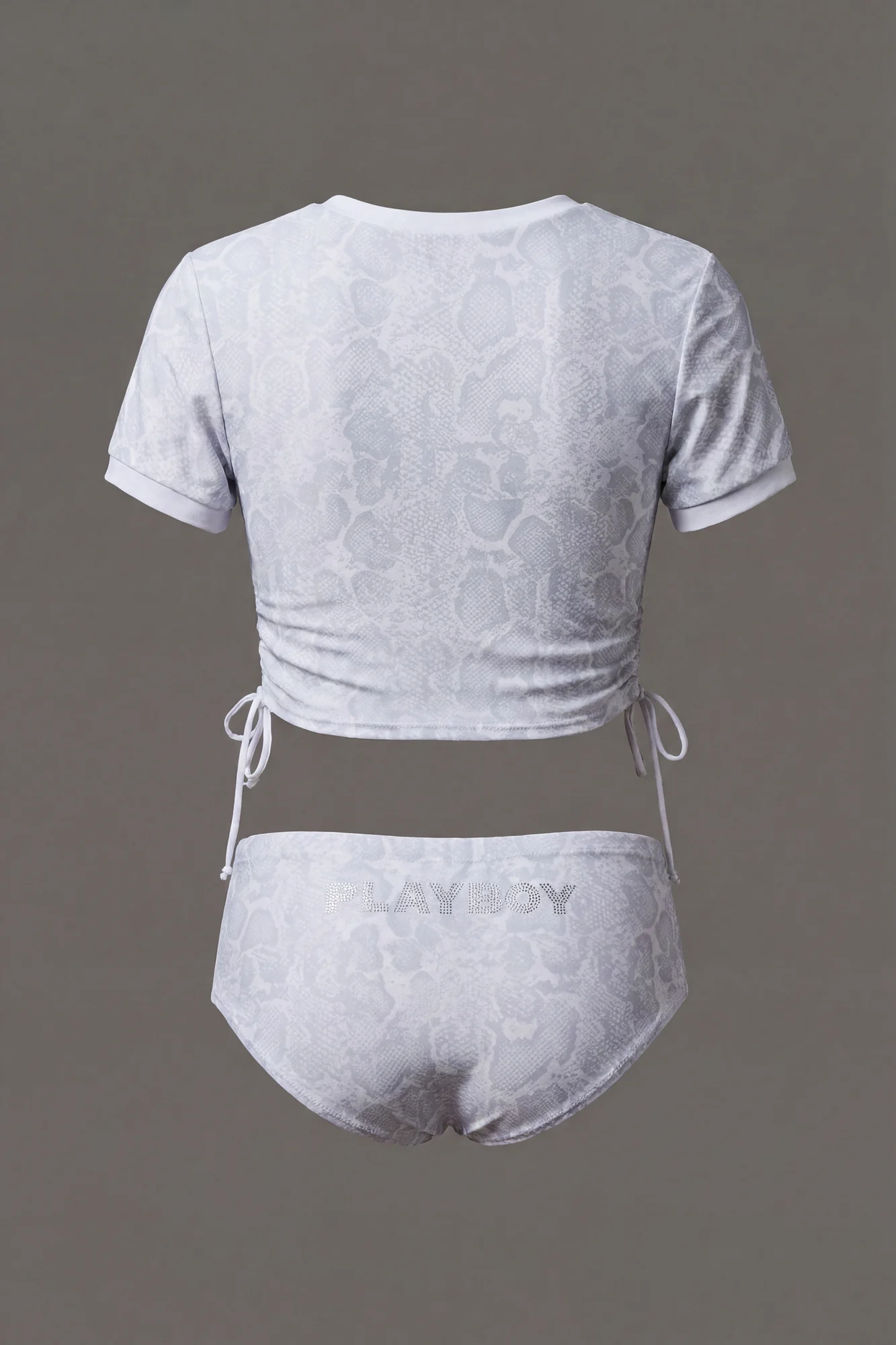 Playboy Rhinestone Ruched Swim Top - Image 10