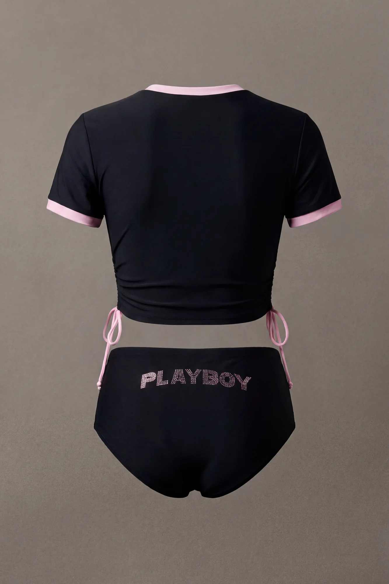 Playboy Rhinestone Ruched Swim Top - Image 5